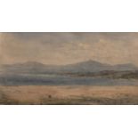 DAVID COX (1783-1859) BALA LAKE, NORTH WALES Watercolour study, bears name and title on old label on