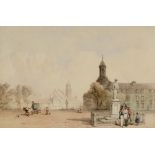 ALFRED GOMERSAL VICKERS (1810-1837) FRIEDRICHSPLATZ, BERLIN Watercolour and pencil 23.5 x 36cm. *
