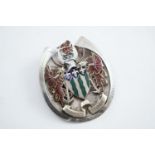 A MODERN HORSESHOE SHAPED BADGE OF OFFICE decorated with enamel, "Borough of Blaenau, Gwent", by