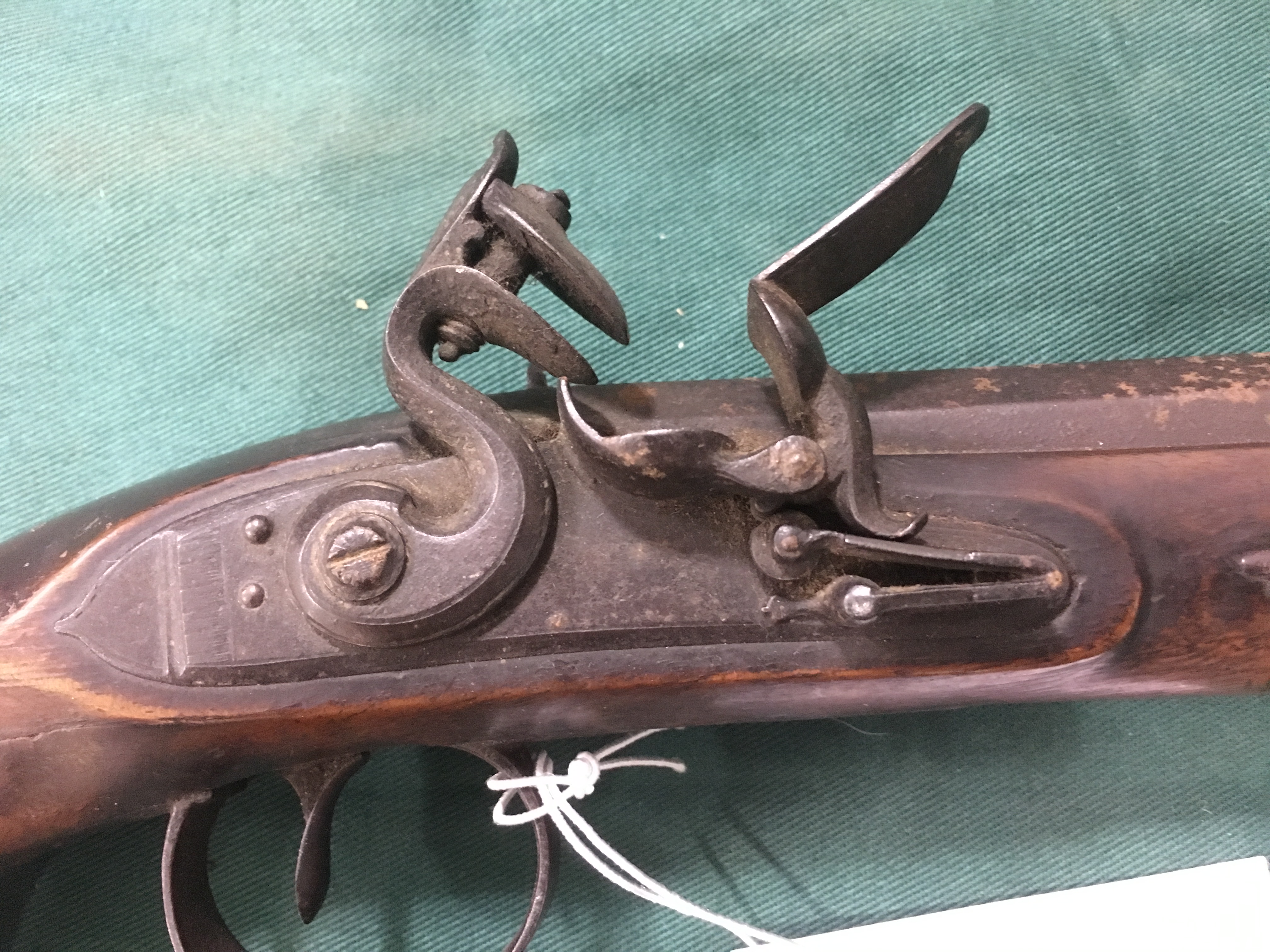 A FLINTLOCK HOLSTER PISTOL. Both action with indistinct makers name, and mounts are of steel - Image 4 of 8