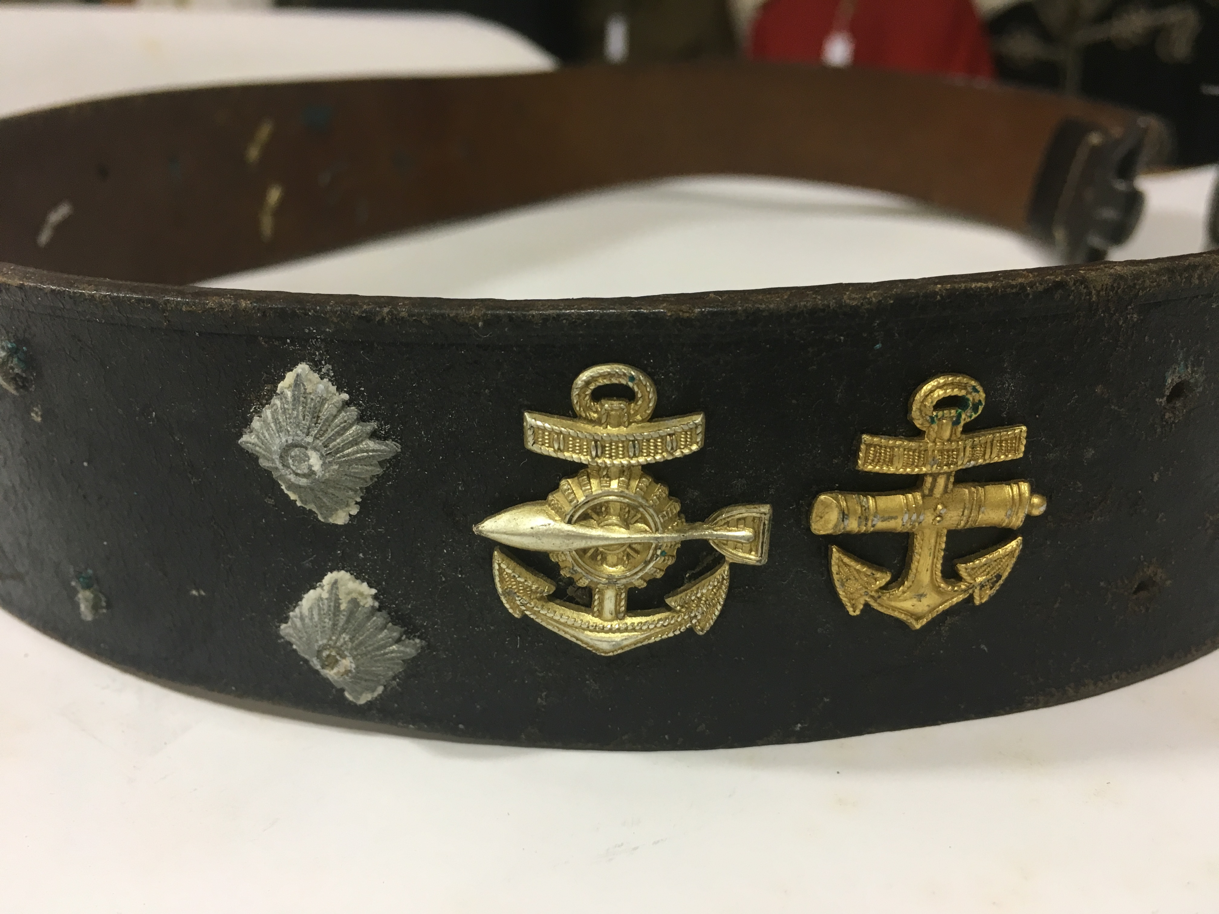 A GERMAN W W 11 PERIOD BELT. Complete with its SS insignia silver washed buckle, and original - Image 8 of 8