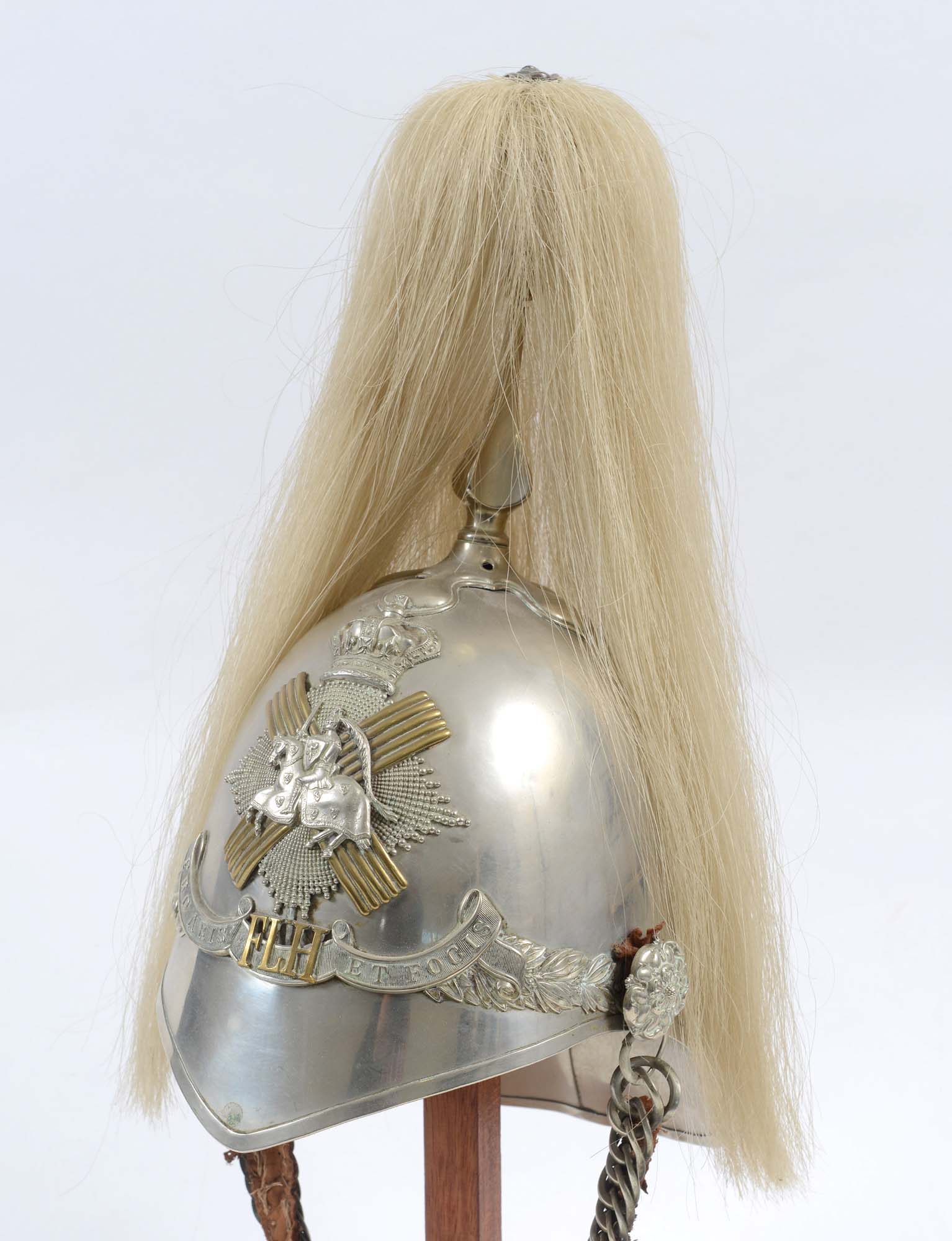 A VICTORIAN FIFE LIGHT HORSE TROOPERS HELMET. An 1871 pattern troopers helmet of the Fife Light