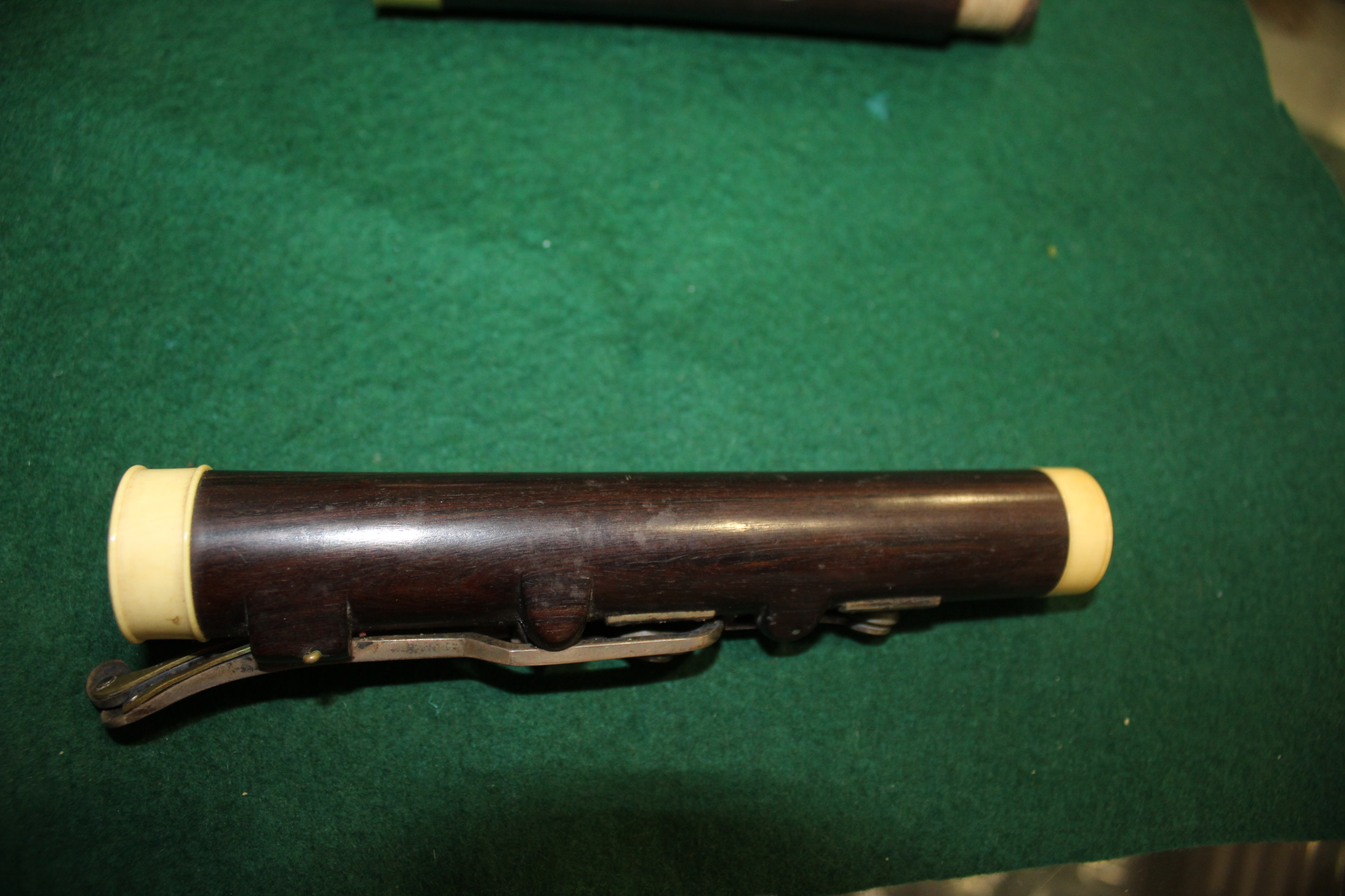 CASED 19THC FLUTE - W BARK, LONDON a 19thc rosewood flute, in four sections and with ivory joins. - Image 10 of 16