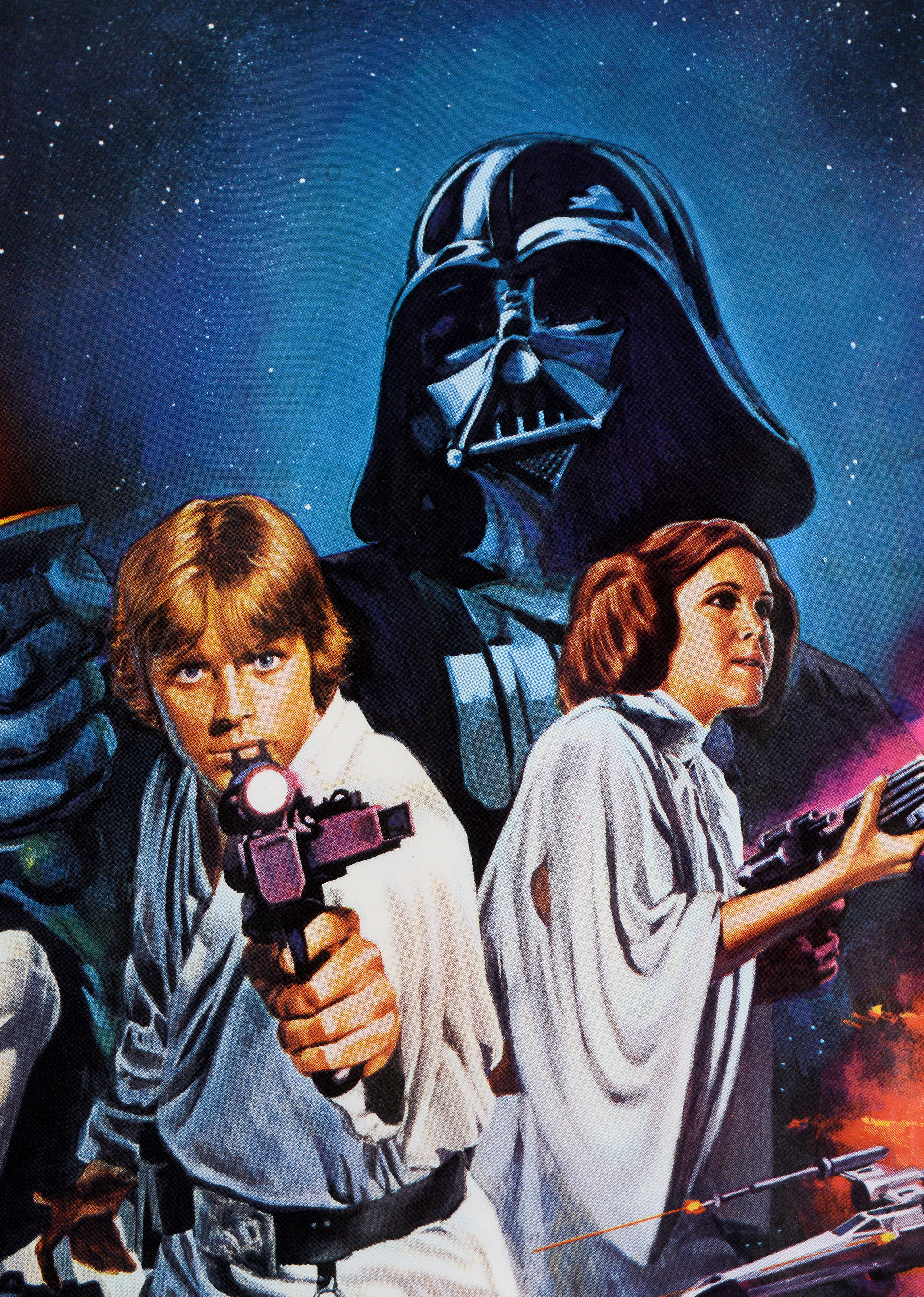 STAR WARS, British quad movie poster, 1977, Academy Awards version, with artwork by Tom Chantrell, - Image 4 of 5