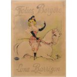 FOLIES BERGERE FRENCH POSTER - AFTER ALBERT GUILLAUME a chromolithograph poster of Folies Bergere,