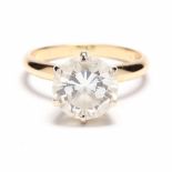 Unmounted Round Brilliant Cut Diamond and 14KT Gold Mount