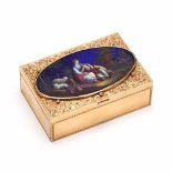 Antique French Jeweled and Enameled Gold Snuff Box