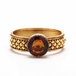 Victorian 14KT Gold and Madeira Citrine Bracelet