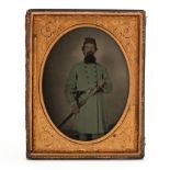 Published Half Plate Ambrotype of a North Carolina Confederate Officer