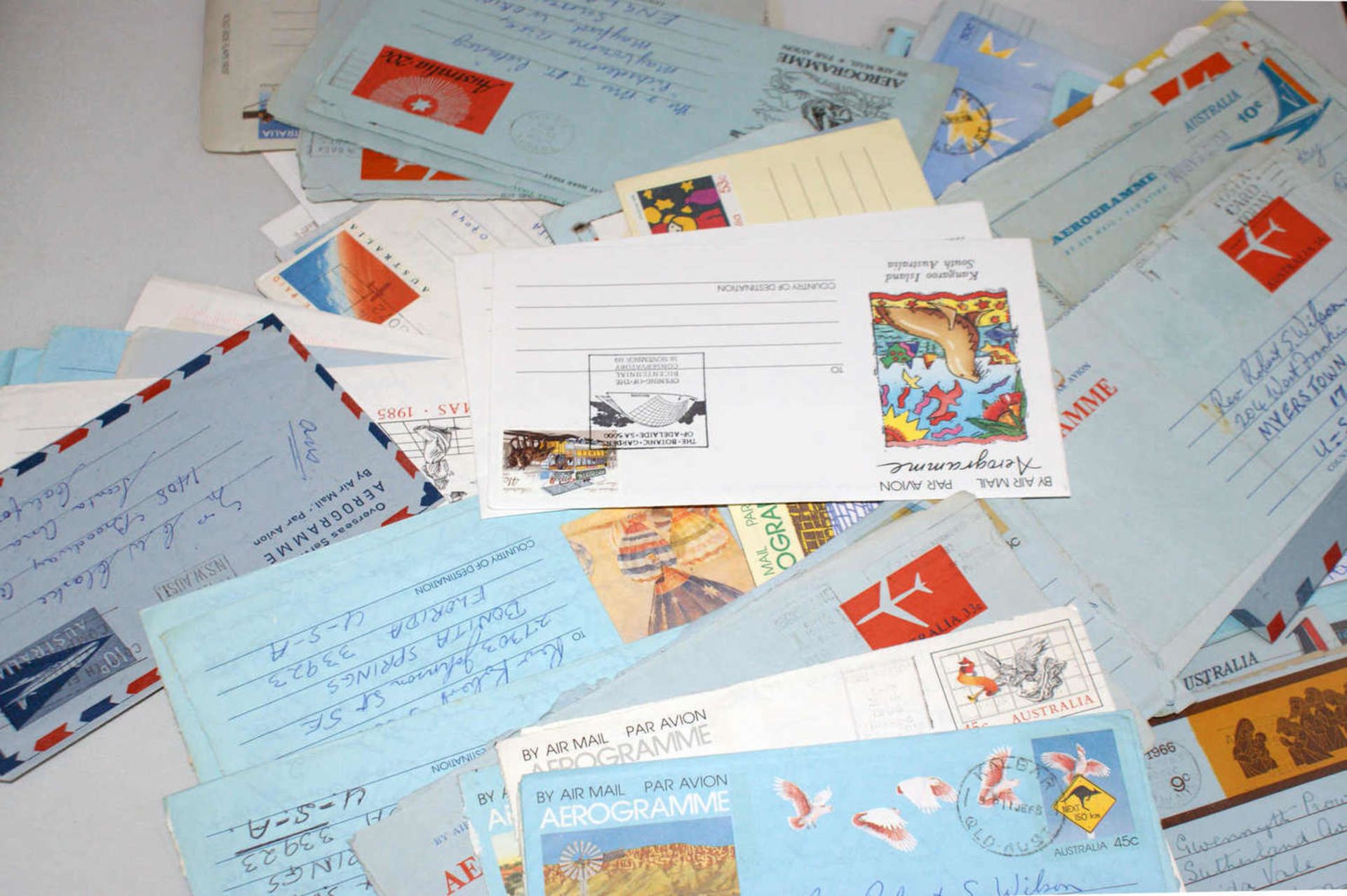 Australien, interessantes Los mit ca. 90 Luftpostbriefe, meist in die USA, Indien und England. Bitte - Image 3 of 3