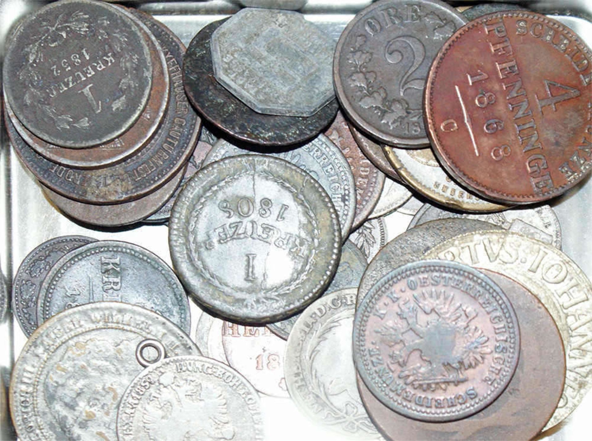 Lot ältere Münzen, dabei z.B. Holland 1736, etc. Schöne Fundgrube. - Bild 3 aus 3