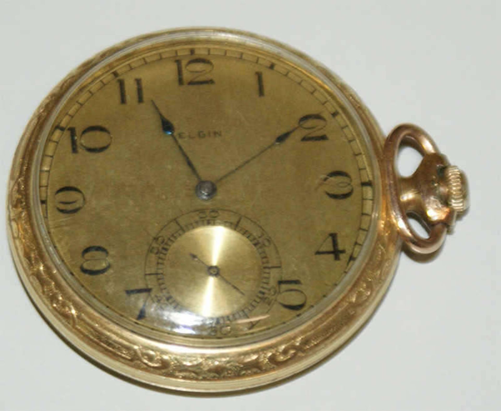 Elgin Taschenuhr, USA, vergoldet, Goldfill, Gewicht ca. 58g - Image 2 of 2