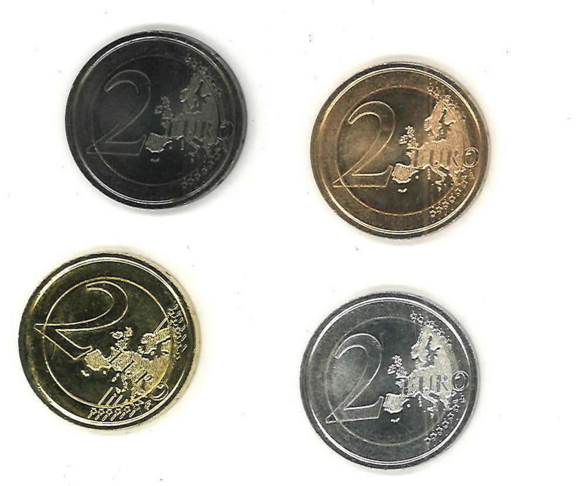 Prestigsatz San Marino 2012 mit 4x2 Euro B: Metall verziert mit Rotgold, Gelbgold, Ruthenium und - Bild 2 aus 2