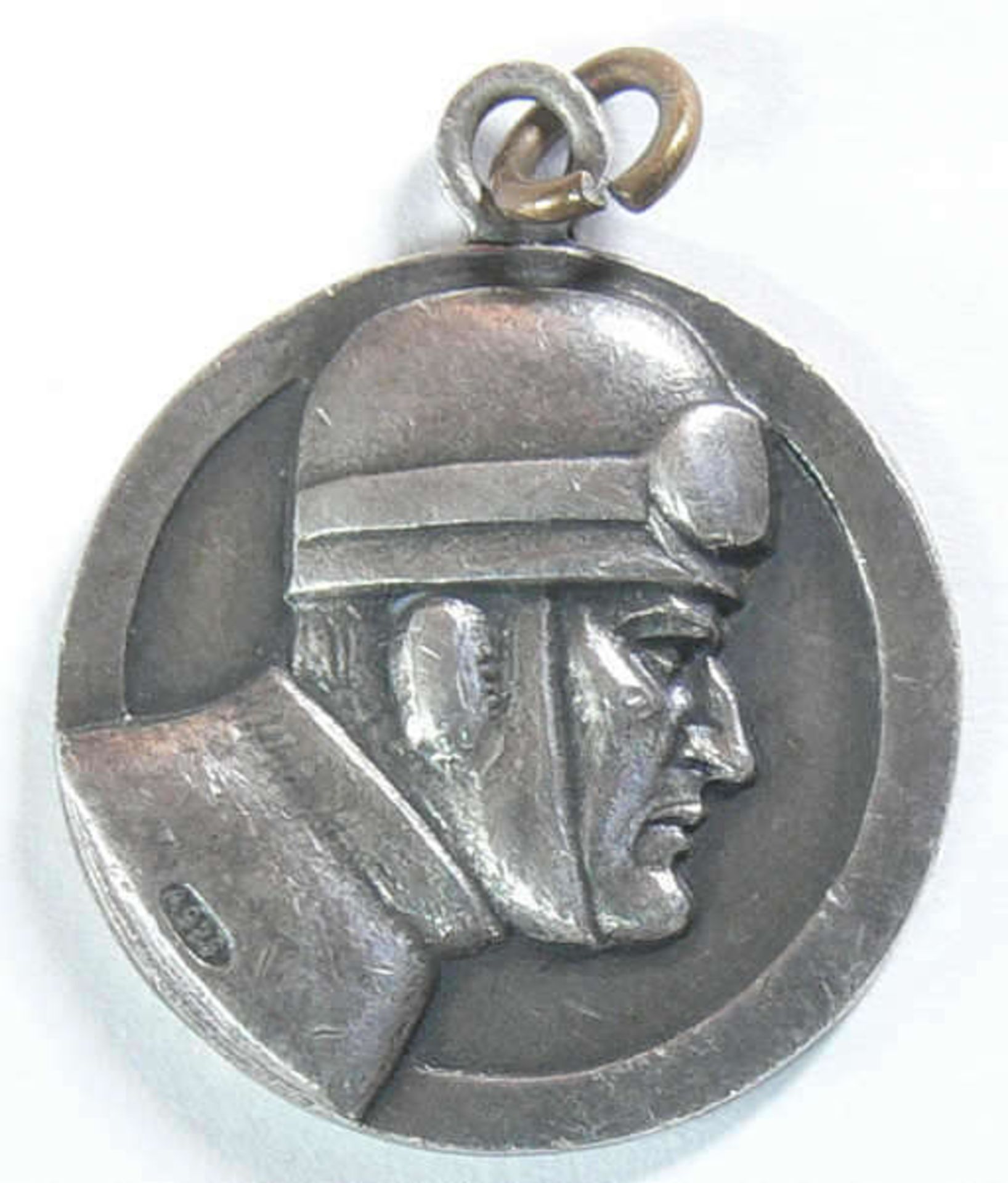 Silber - Medaille zum Großen Preis von Belgien Juli 1958. Silber 925. Als Anhänger. Gewicht: ca. 7,2