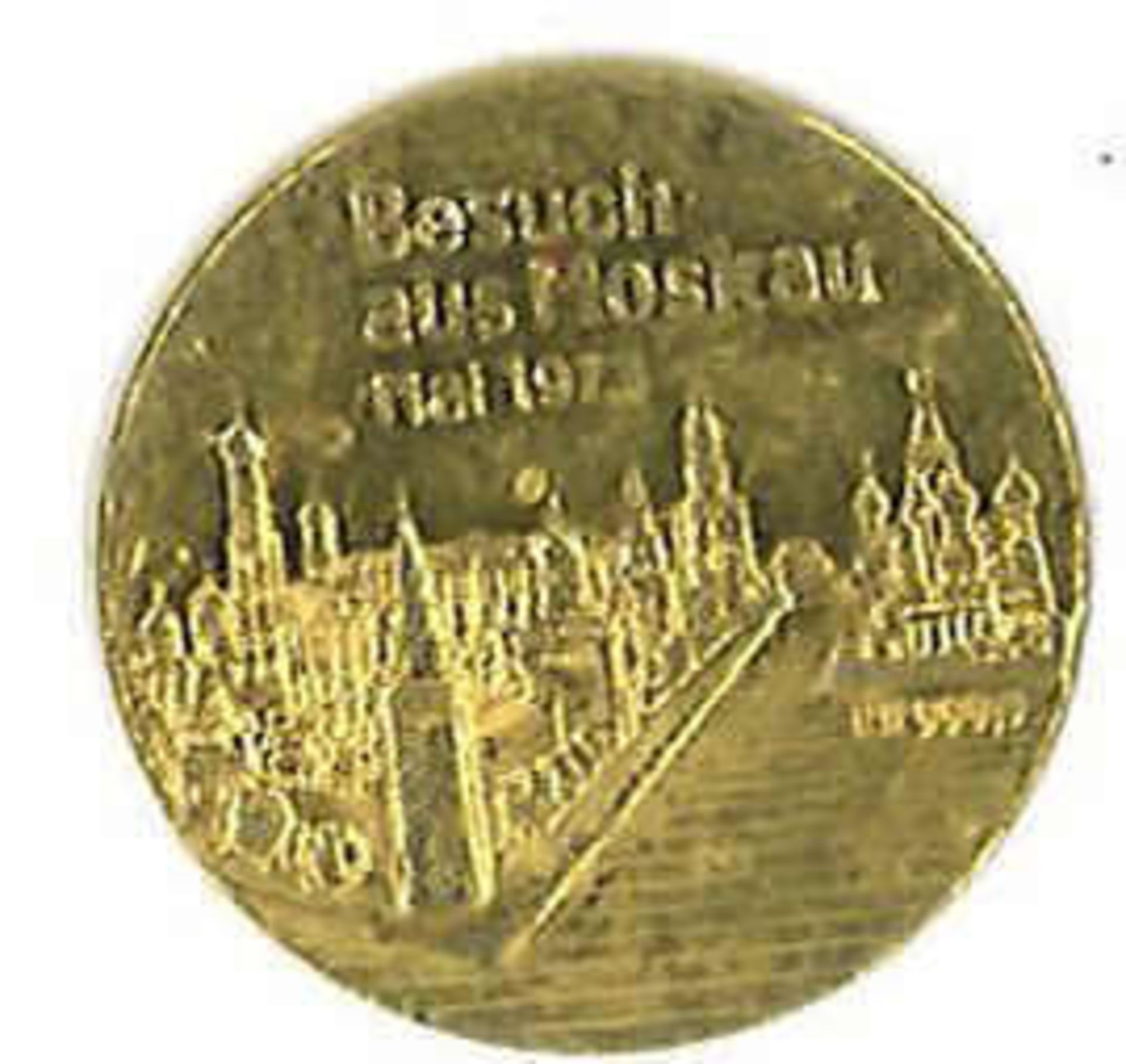 999er Gold Medaille "Besuch aus Moskau 1973", Gewicht ca. 3g