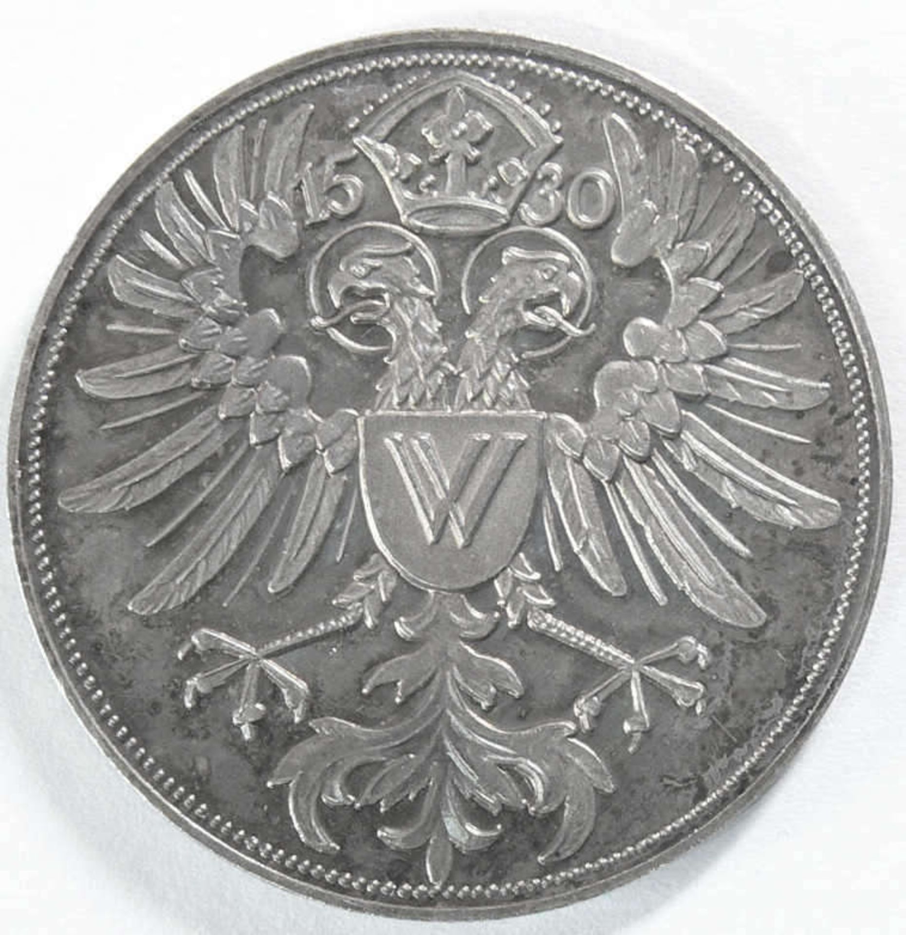 Silber - Medaille "Donauwörth". Silber 1000. Vorderseite: Stadtansicht - Rückseite: Wappen von 1530. - Bild 2 aus 2