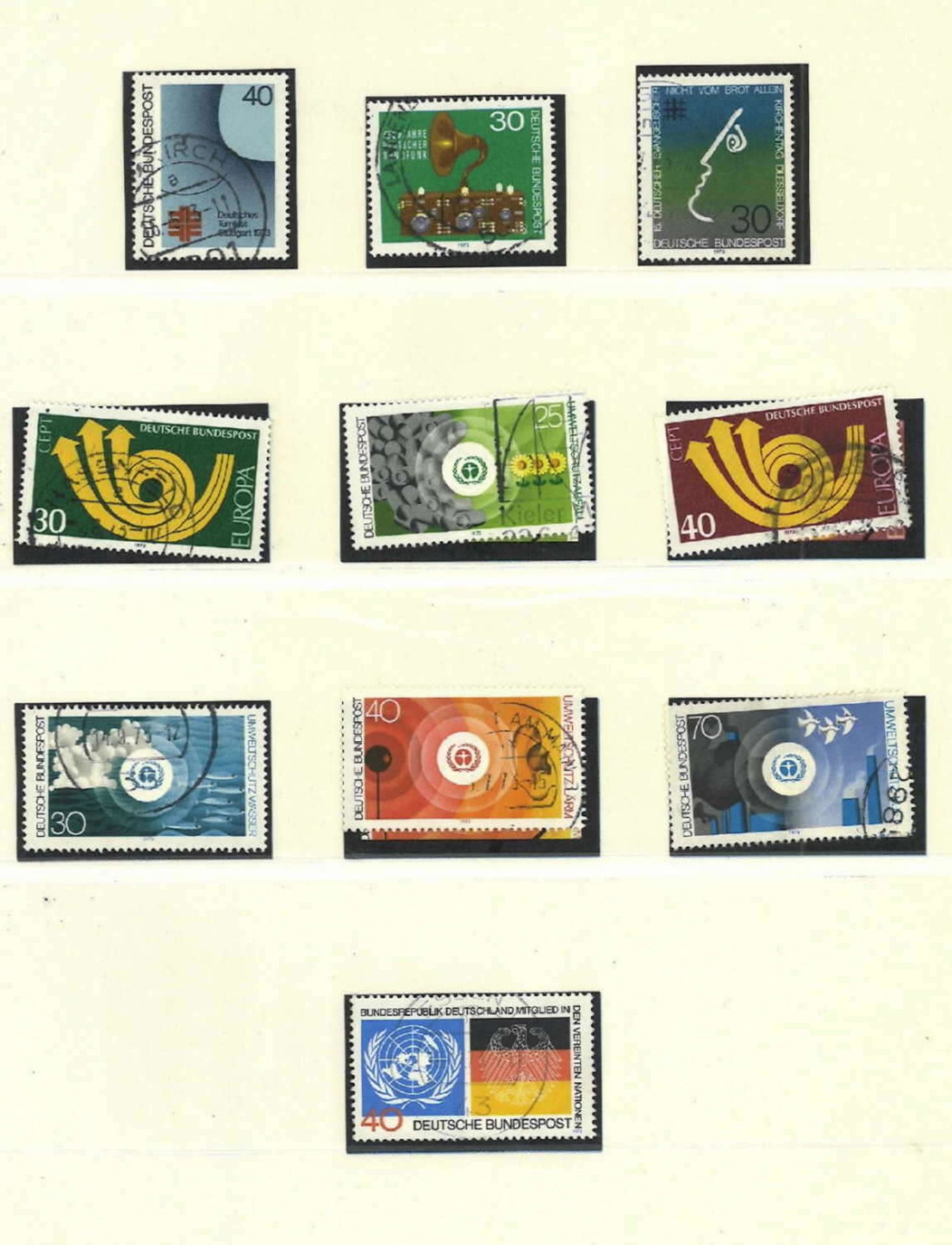 BRD, Lindner Vordruck Falzlos-Album, 1970-1979, teilweise bestückt mit gestempelten Marken - Bild 2 aus 2