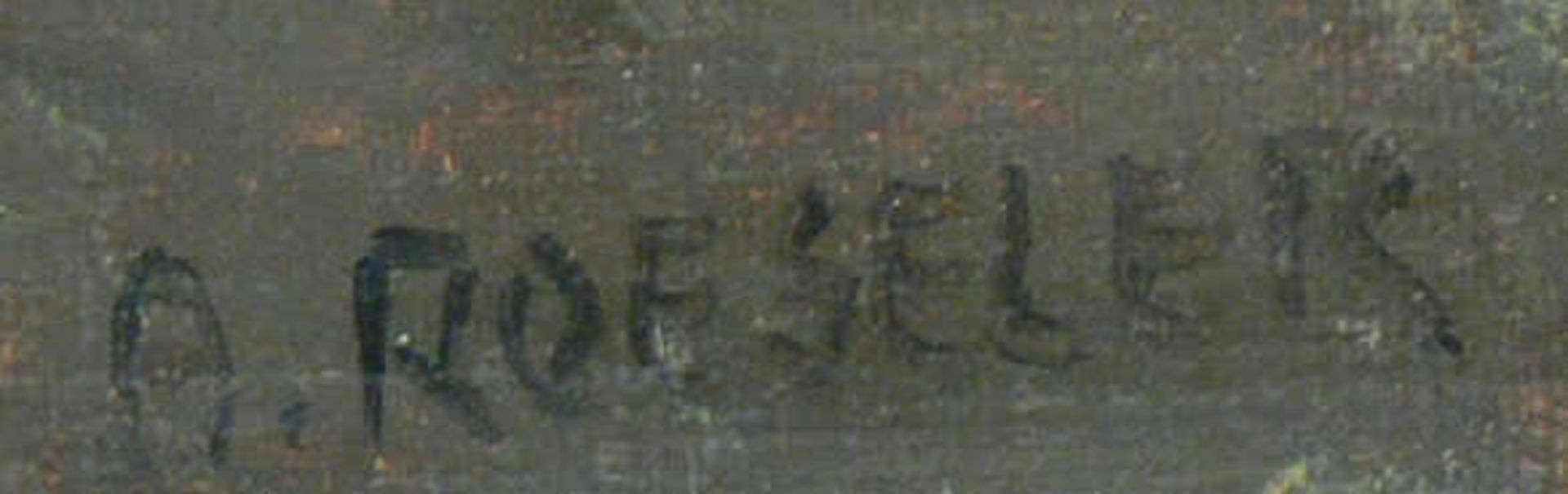 August Roeseler, 1866-1934, Ölgemälde auf Leinwand. "Bauer beim Schnupfen", rechts unten Signatur - Bild 2 aus 3