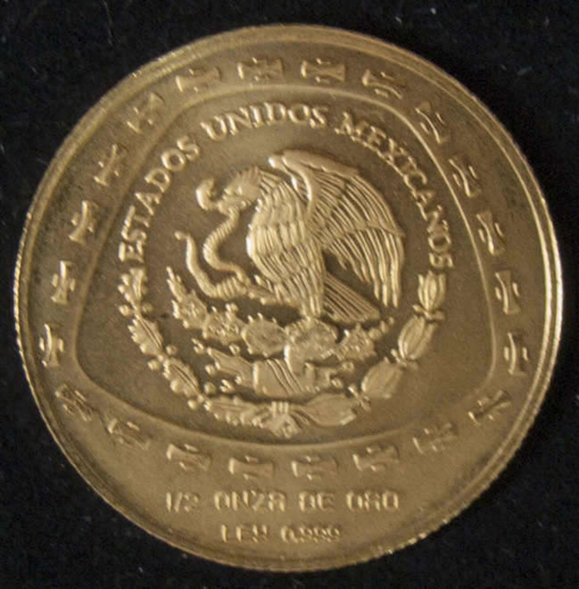 Mexiko 1998, 50 Pesos Aguila, Gold 999, Gewicht 1/2 oz. Qualität: VZ. Mexico 1998, 50 Pesos