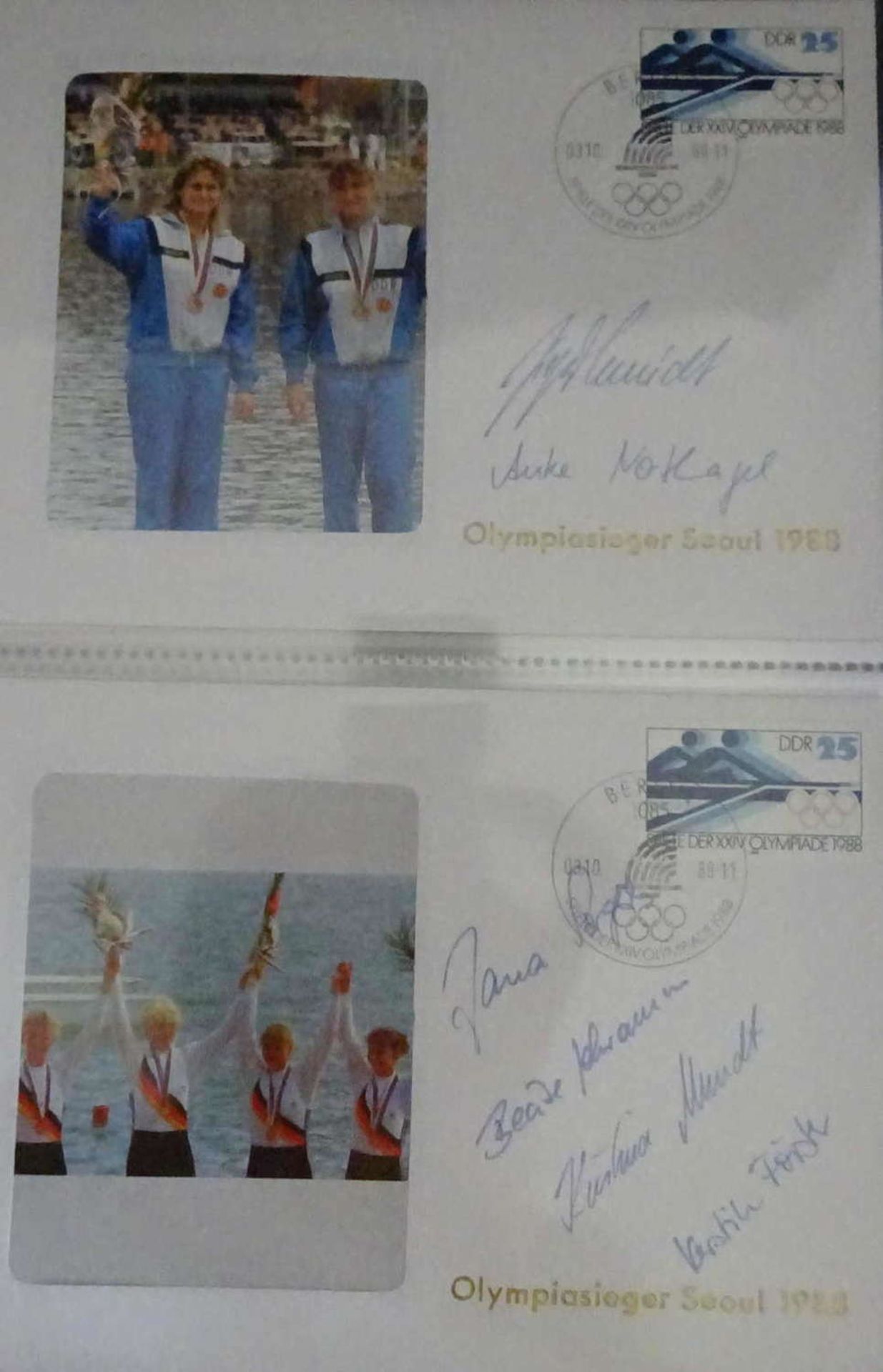 DDR Kassette mit Goldmedaillen Sieger "Seaul 1988". Jeder Beleg signiert. Diese Kassette war nur 250 - Image 3 of 3
