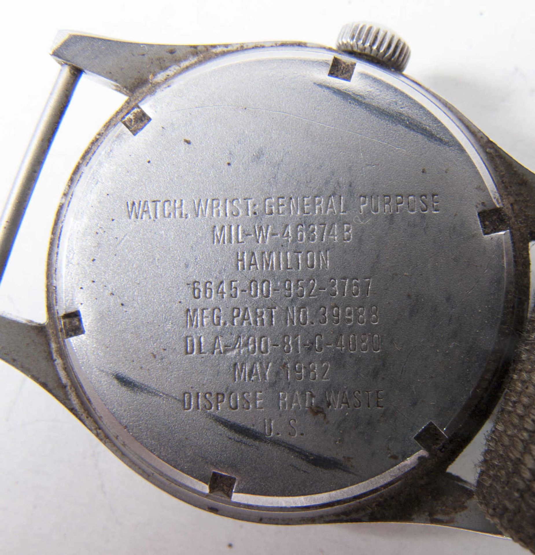 Hamilton Khaki H 3 US - Militär - Armbanduhr. 1982. Mechanisch. 24 Stunden - Anzeige. Leuchtzeiger - Bild 2 aus 2