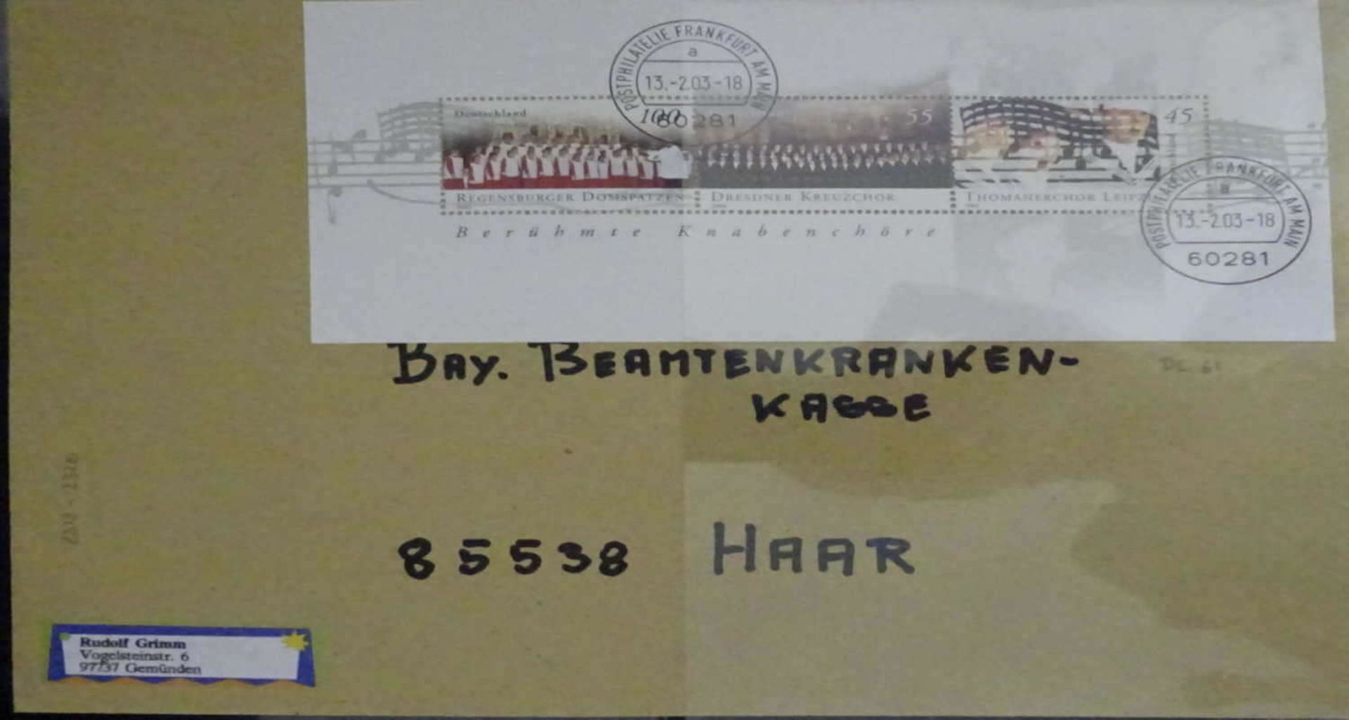 BRD-Briefe mit Sondermarken + Postkarten FRG letters with special stamps + postcards - Bild 3 aus 3