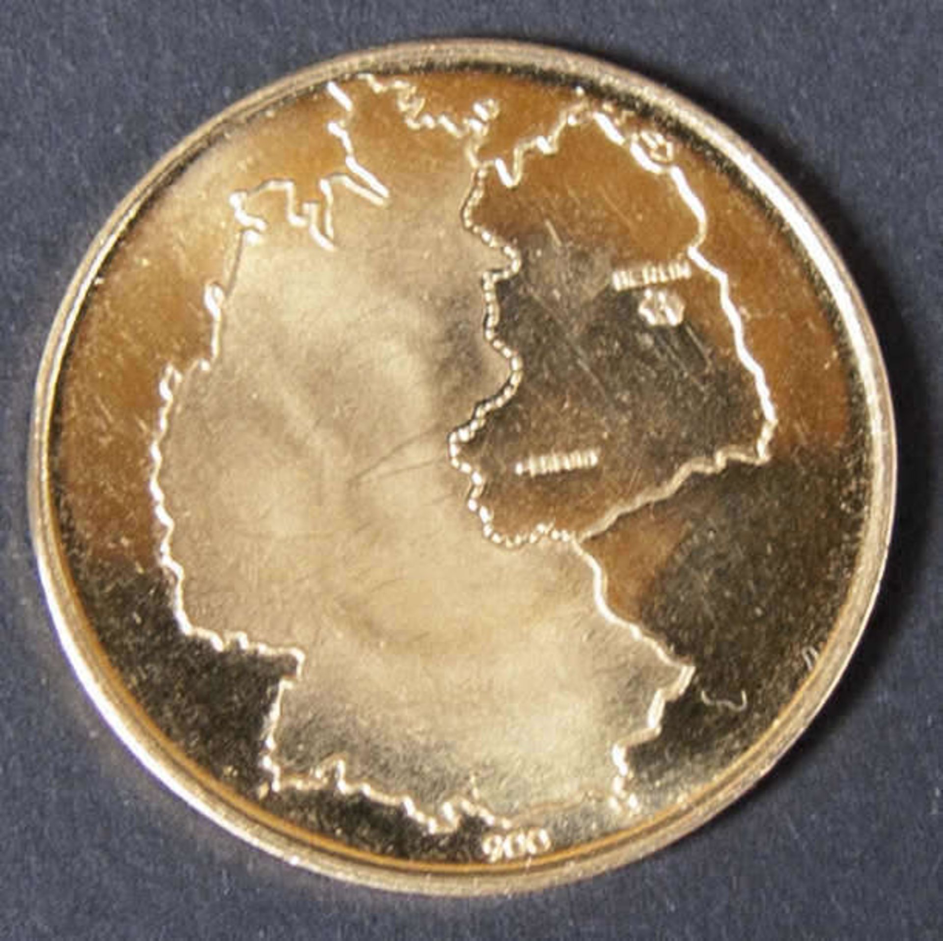 Goldmedaille "Das deutsche Gespräch zu Erfurt 19.3.1970". Gold 900, Gewicht: ca: 3,5 g. Durchmesser: - Bild 2 aus 2