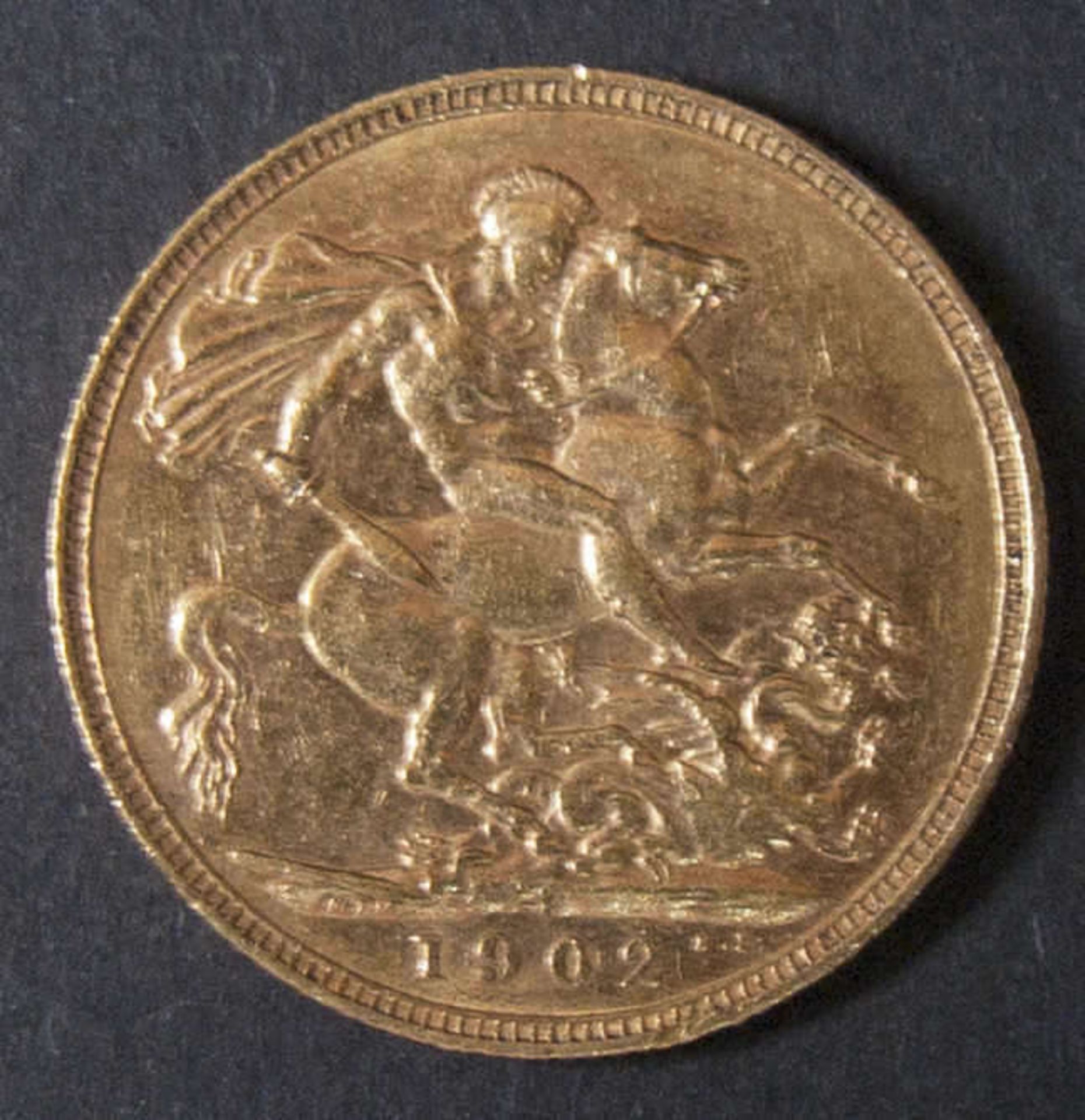 Großbritannien 1902, Sovereign "Edward VII.". Gold. Gewicht: ca. 7,9 g. Qualität: ss. Great - Bild 2 aus 2