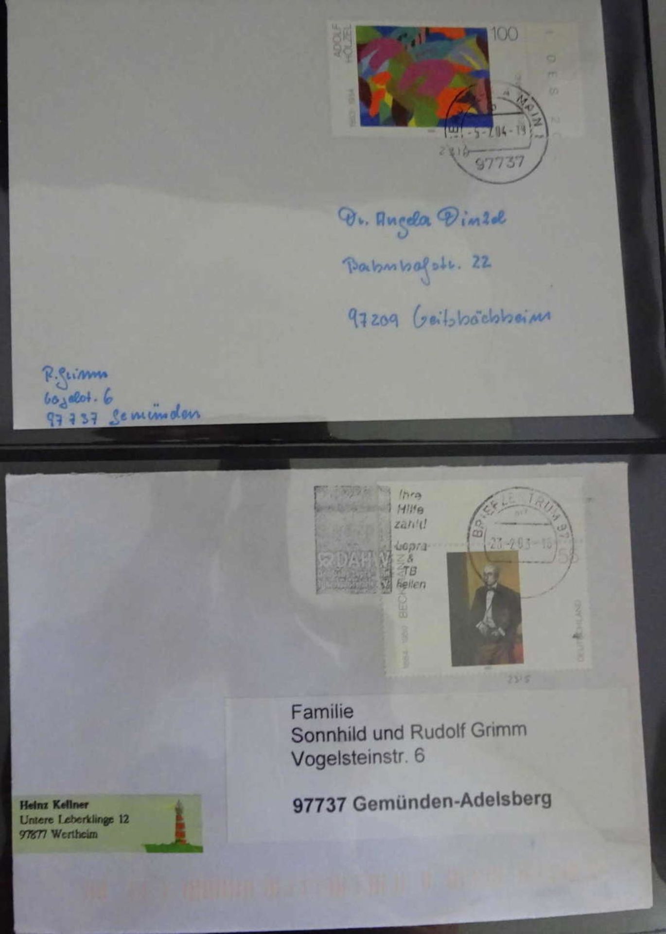 BRD-Briefe mit Sondermarken + Postkarten FRG letters with special stamps + postcards