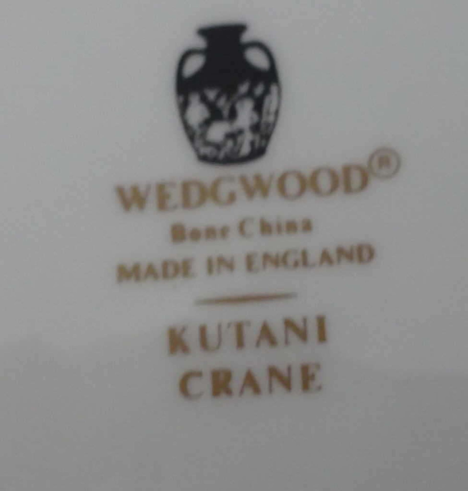 WEDGWOOD Bone China, Made in England, Serie Kutani Crane. Speiseservice, bestehend aus 12 - Bild 6 aus 6