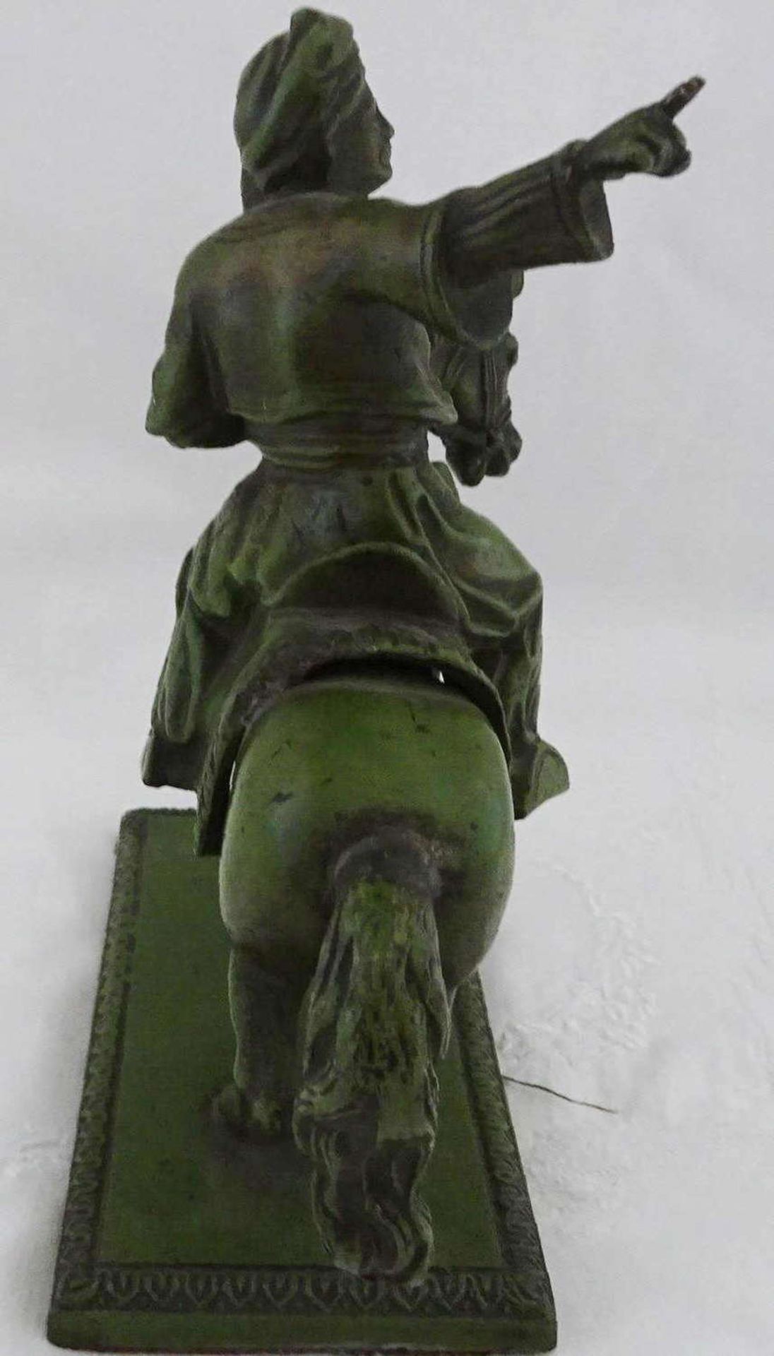 Wiener Bronze "Reiter auf Pferd", h ca. 20 cm, b ca. 15 cm, schwere Ausführung Viennese bronze " - Bild 4 aus 4