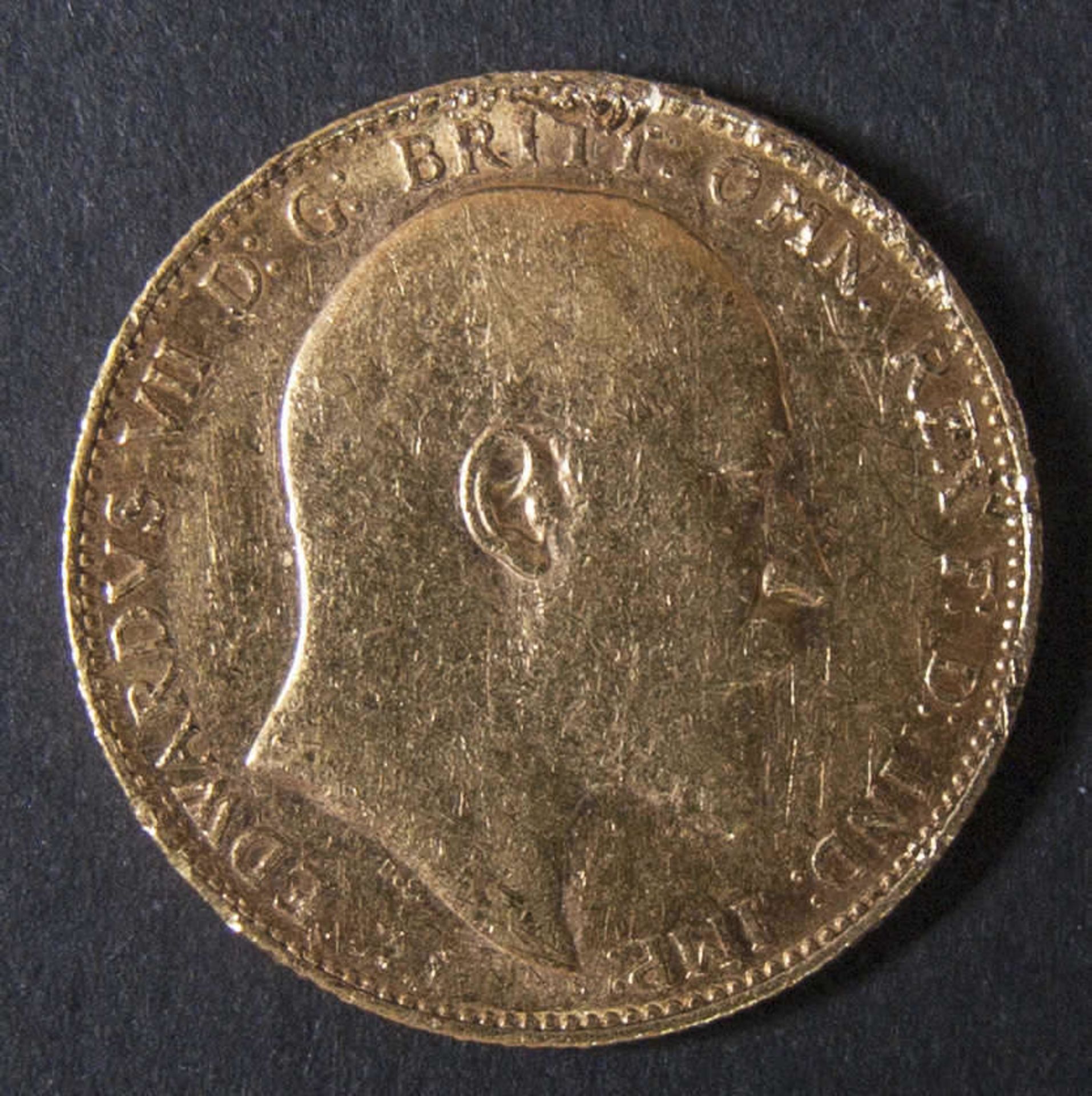 Großbritannien 1902, Sovereign "Edward VII.". Gold. Gewicht: ca. 7,9 g. Qualität: ss. Great
