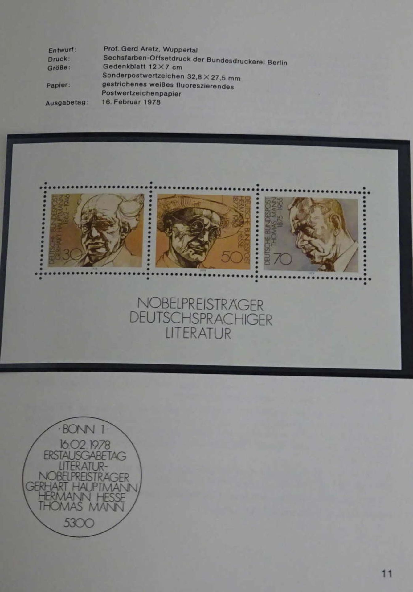 Die Sonderpostwertzeichen der Deutschen Bundespost 1978, Michel Nr. 6, 956-999, Michelwert 65,00 - Bild 3 aus 3
