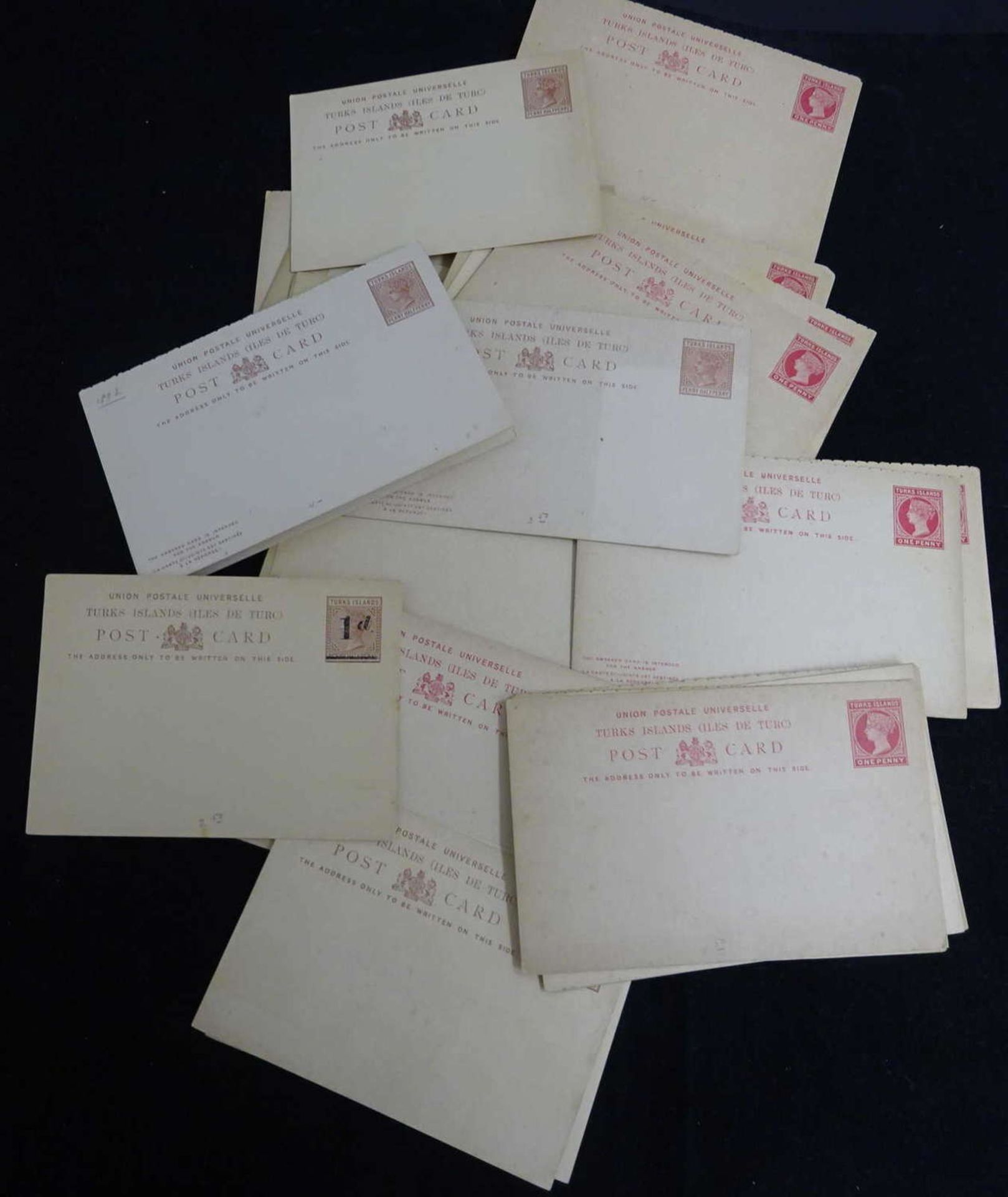 1885-1900, interessante Partie von ca. 40 ungebrauchten Briefpostkarten inkl. Antwortkarten