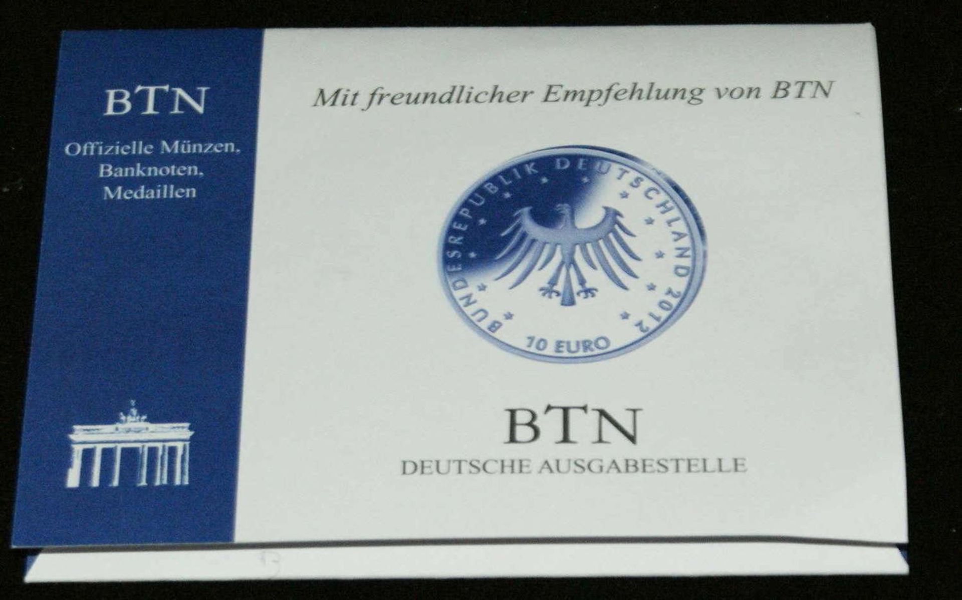 Sammlermünze "Bundespräsident Joachim Gauck" neusilber vergoldet, Spiegelglanz, unzirkuliert. - Bild 3 aus 3