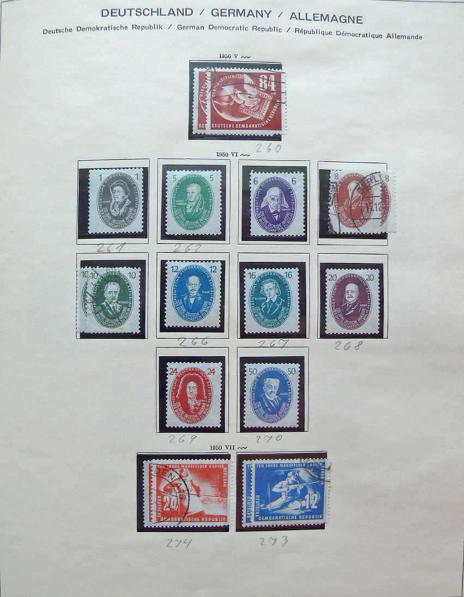 DDR, Teilsammlung, postfrisch und gestempelt.. GDR, part of collection, mint never hinged and - Bild 2 aus 3
