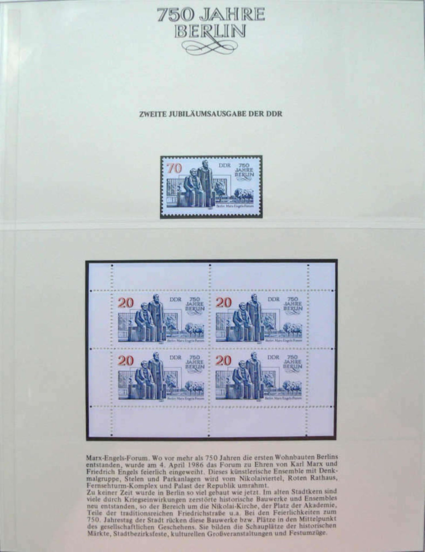 Berlin. Zwei Vordruck - Alben "750 Jahre Berlin". Hoher Abo - Preis. Berlin. Two forms - albums "750 - Bild 4 aus 8