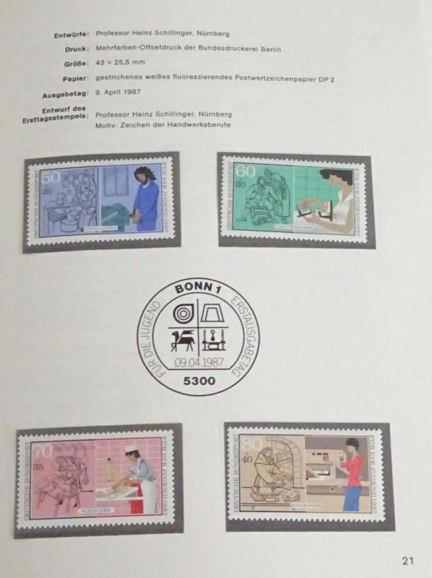 Die Sonderpostwertzeichen der Deutschen Bundespost 1988, Michel Nr. 16, 1347-1396. Michelwert 75, - Bild 3 aus 3