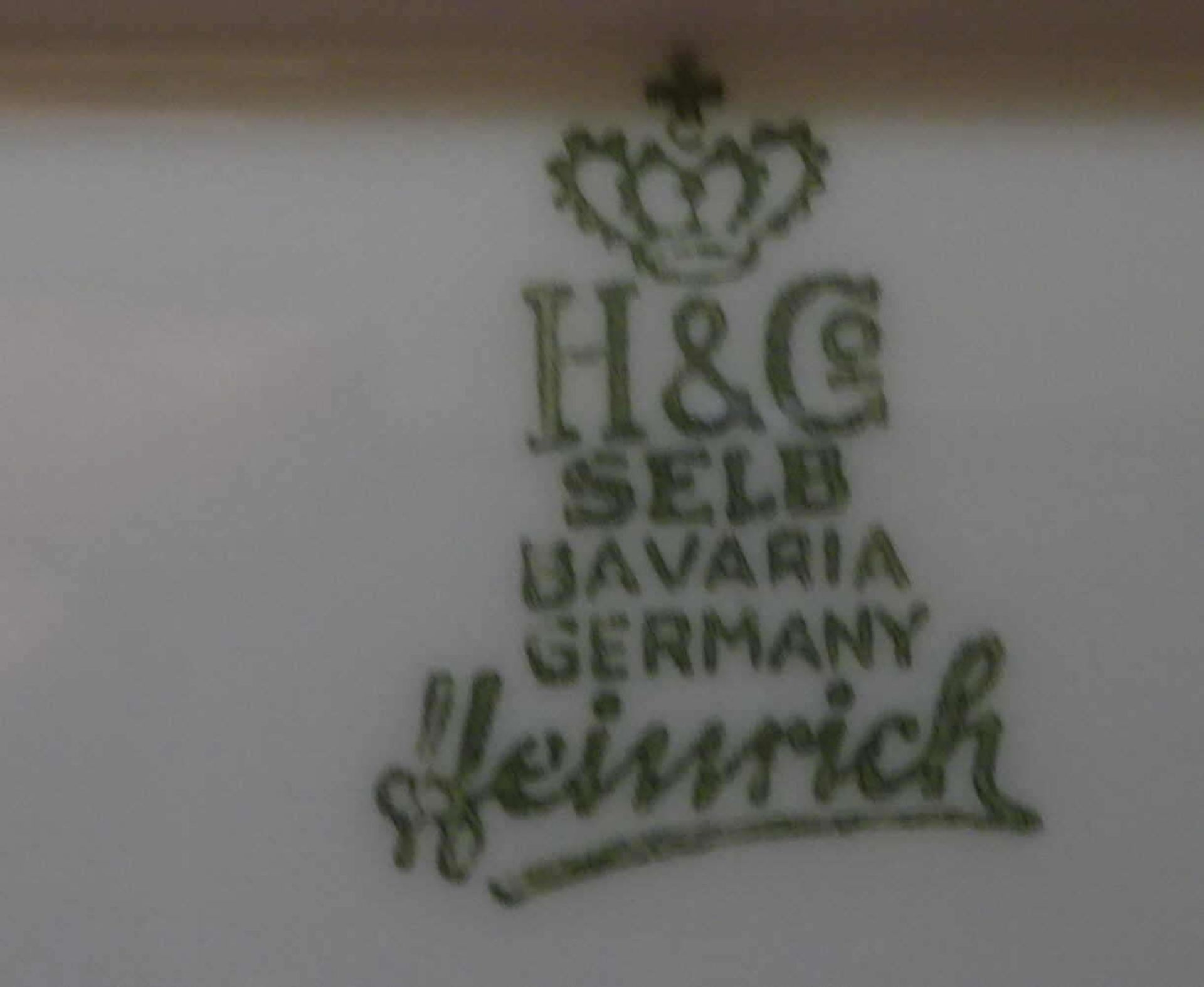 H&C SELB Bavaria Germany Heinrich, Speiseservice mit blauem Blumendekor. Bestehend aus 12 - Bild 4 aus 4