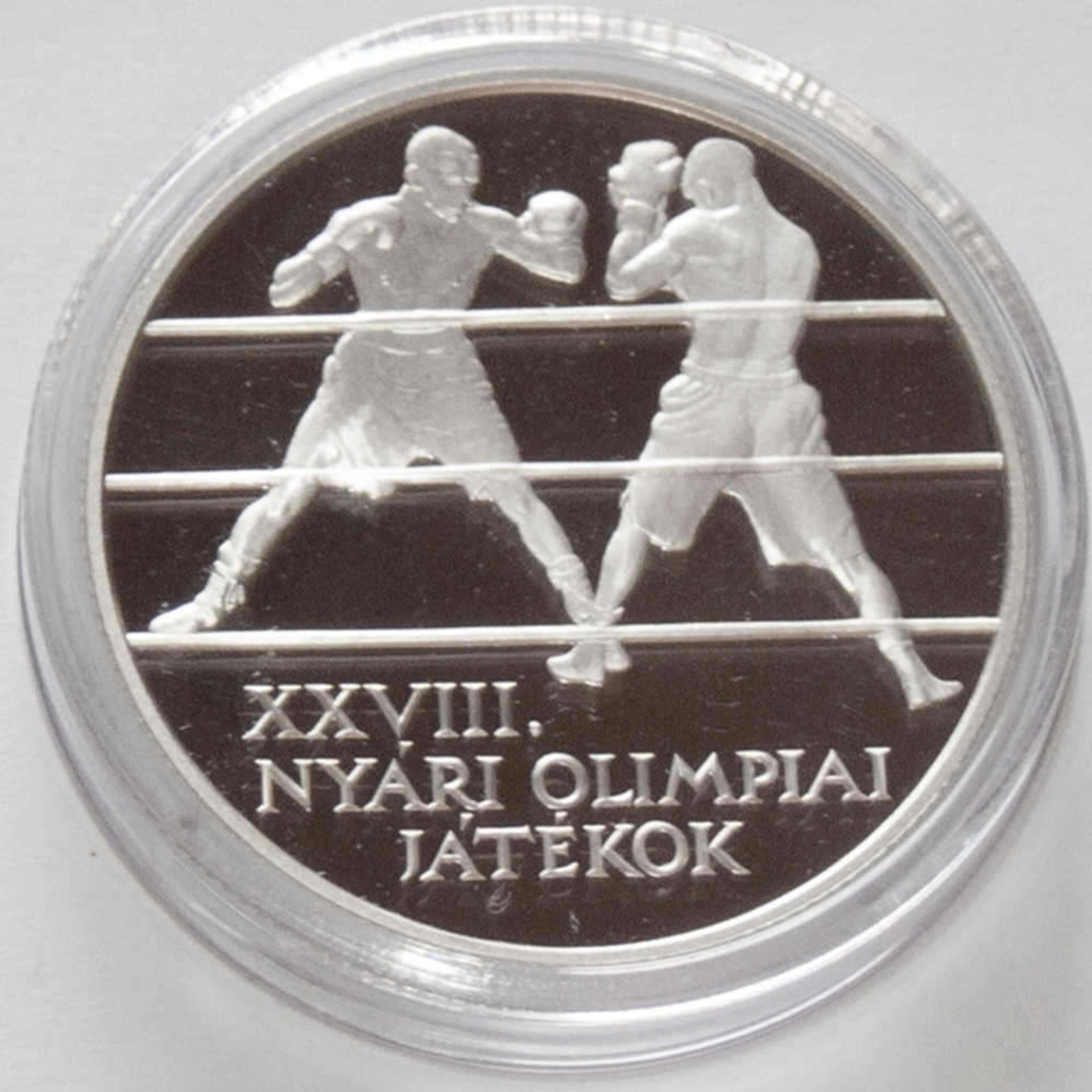 Ungarn 2004, 5000.- Forint - Silbermünze "Olympische Spiele 2004 - Boxen". Silber 925, Gewicht:
