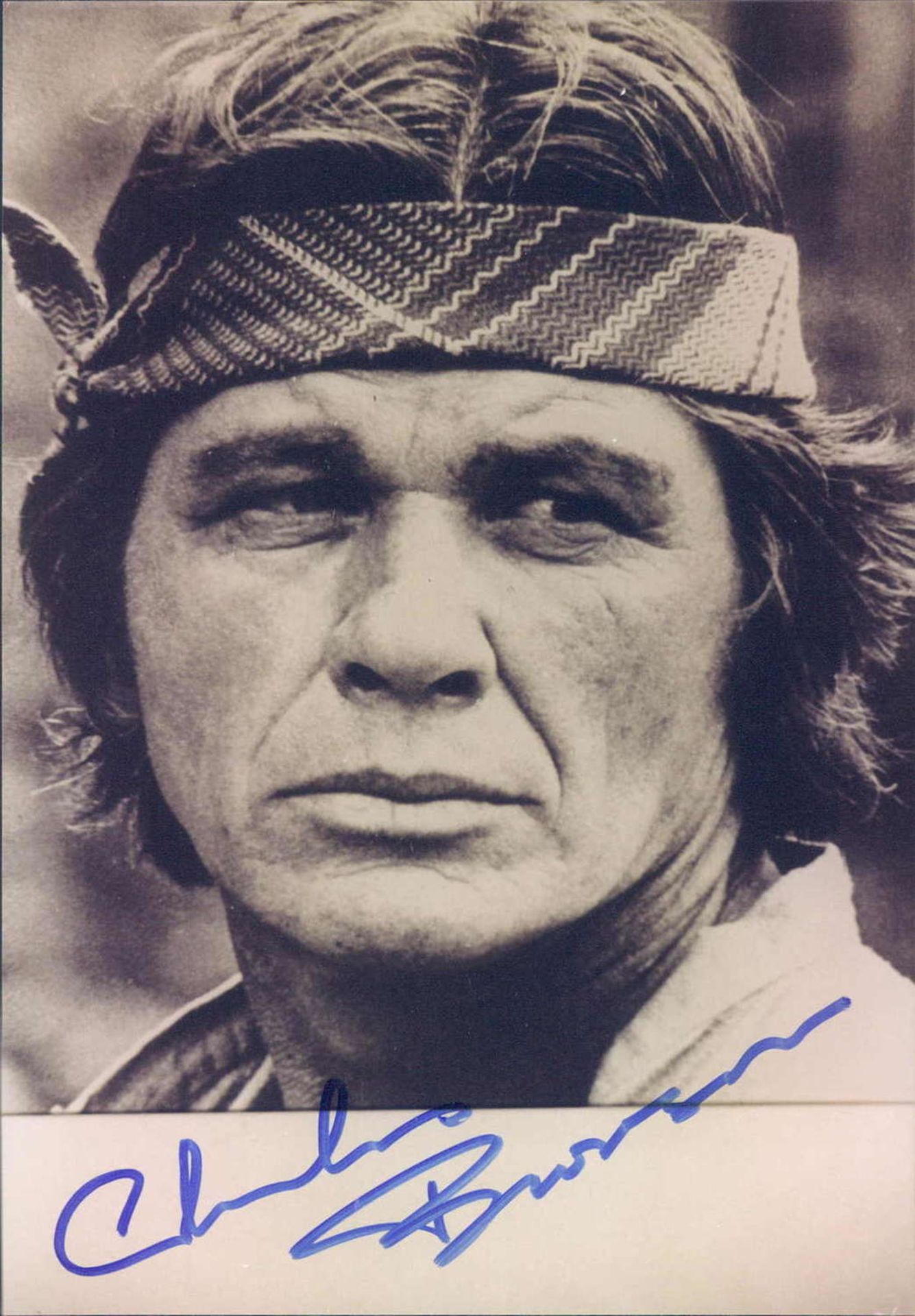 Autogramm - Karte Charles Bronson. Original Signatur.Autograph Card Charles Bronson. Original