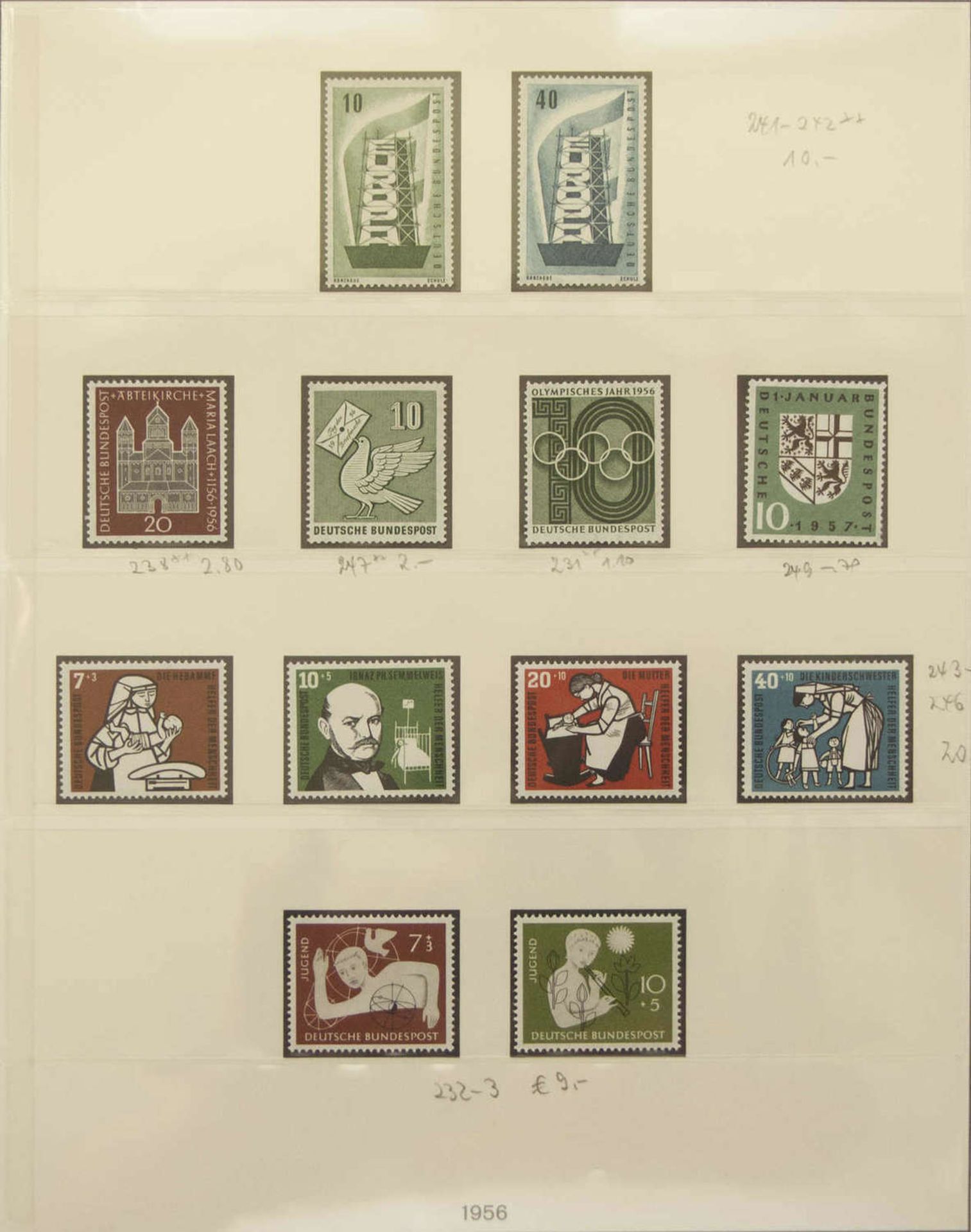 BRD 1954 - 96, Lot Briefmarken in vier Alben. Bitte besichtigen.BRD 1954 - 96, Lot stamps in four - Bild 4 aus 21