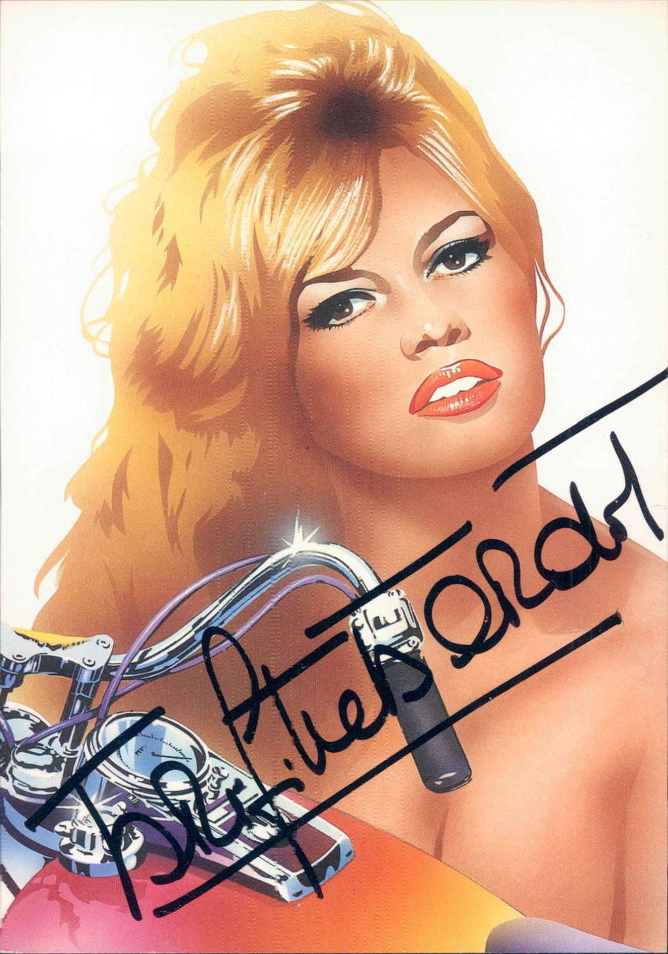 Autogramm - Post - Karte Brigitte Bardot. Original Signatur.Autograph Post Card Brigitte Bardot.