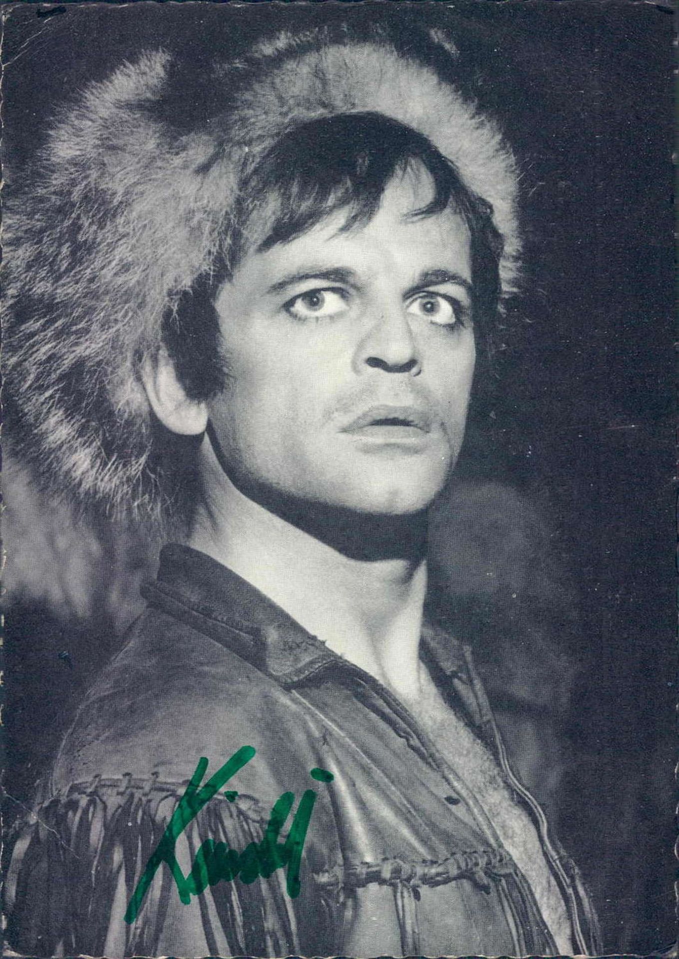 Autogramm - Post - Karte Klaus Kinski. Original Signatur.Autograph - Post - Card Klaus Kinski.