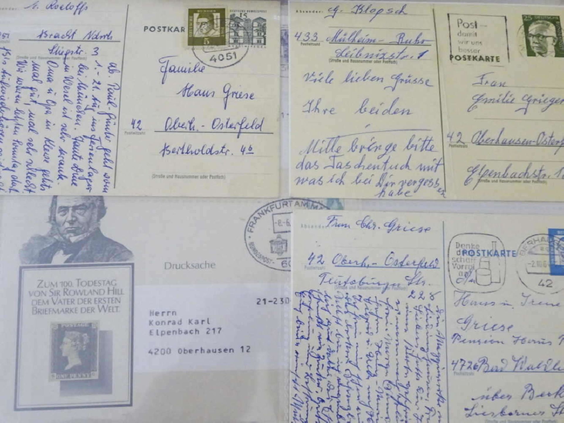 Konvolut Briefmarken und Postkarten in großem Karton. Bitte besichtigenMixed lot of stamps and - Image 2 of 4