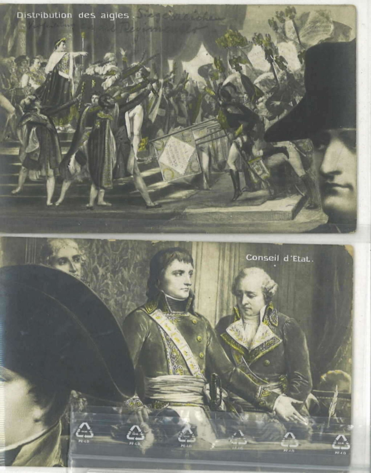 ausgefallene Postkartenserie "Napoleon" insgesamt 10 Stück. beim aneinander legen der Karten - Image 3 of 3