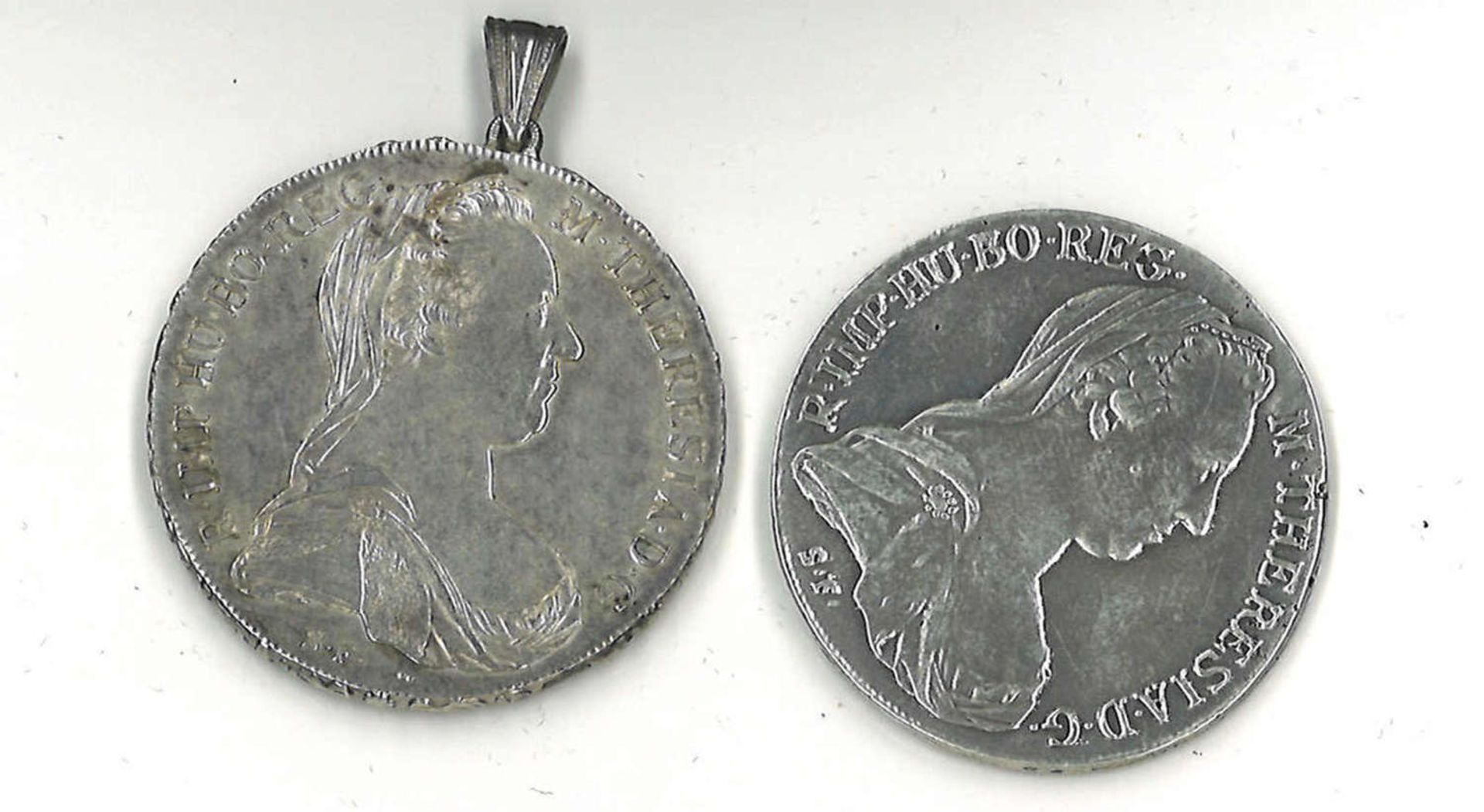 Medaillen Österreich, 2x Marie Theresia Thaler. SilberMedals Austria, 2x Marie Theresia Thaler. - Image 2 of 2