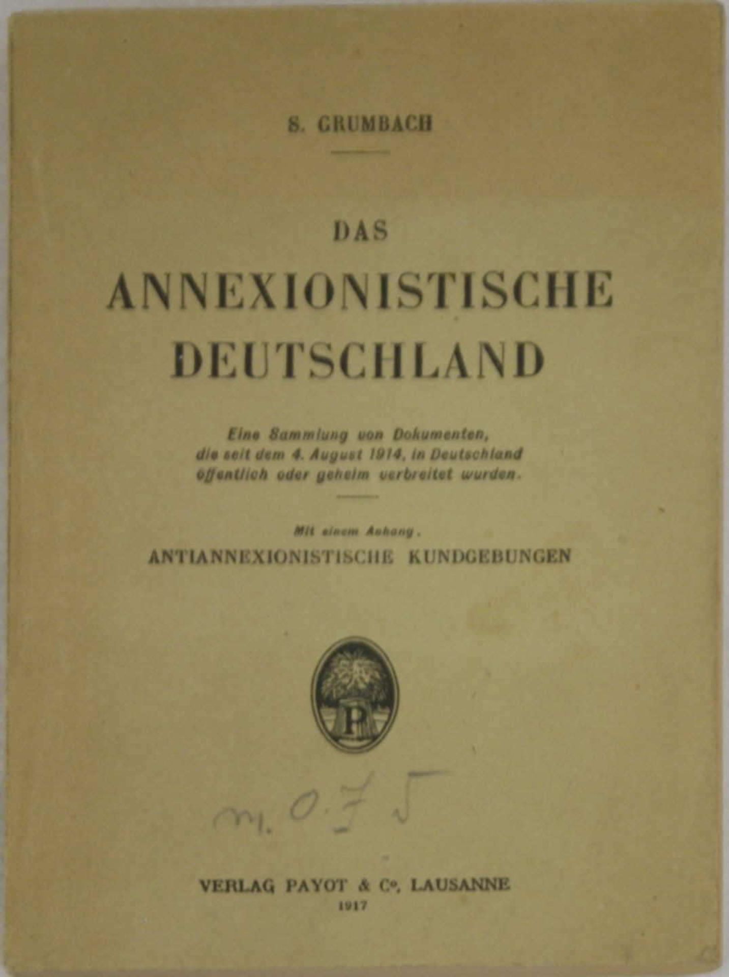 Handbuch, 1. Weltkrieg, das Annexionistische Deutschland, 1917Handbook, 1st World War, the