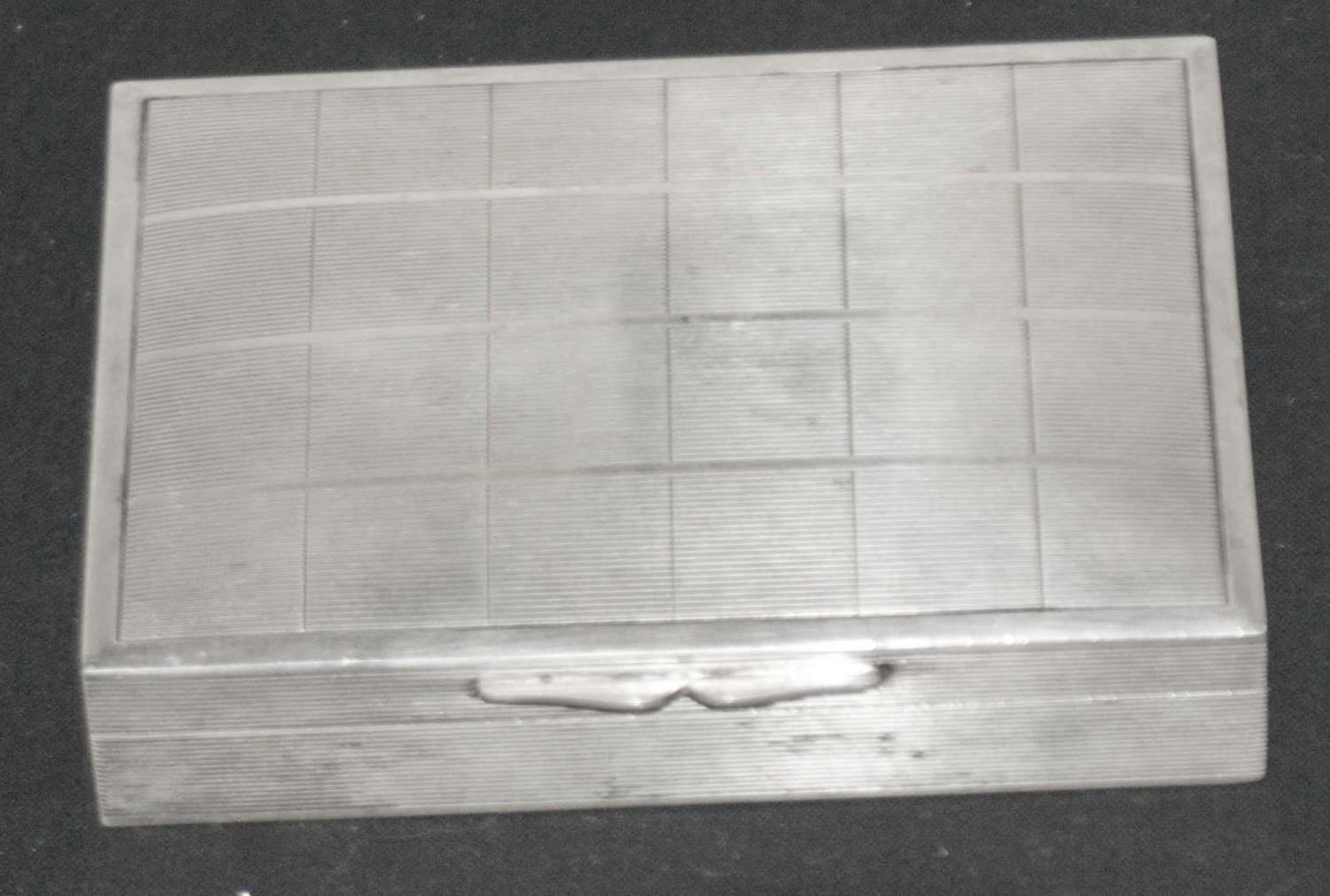 Holzdose, Silber verkleidet, 835er Silber, Länge ca. 11cm, Breite ca. 8cm, Höhe ca. 2,5cm, Gewicht