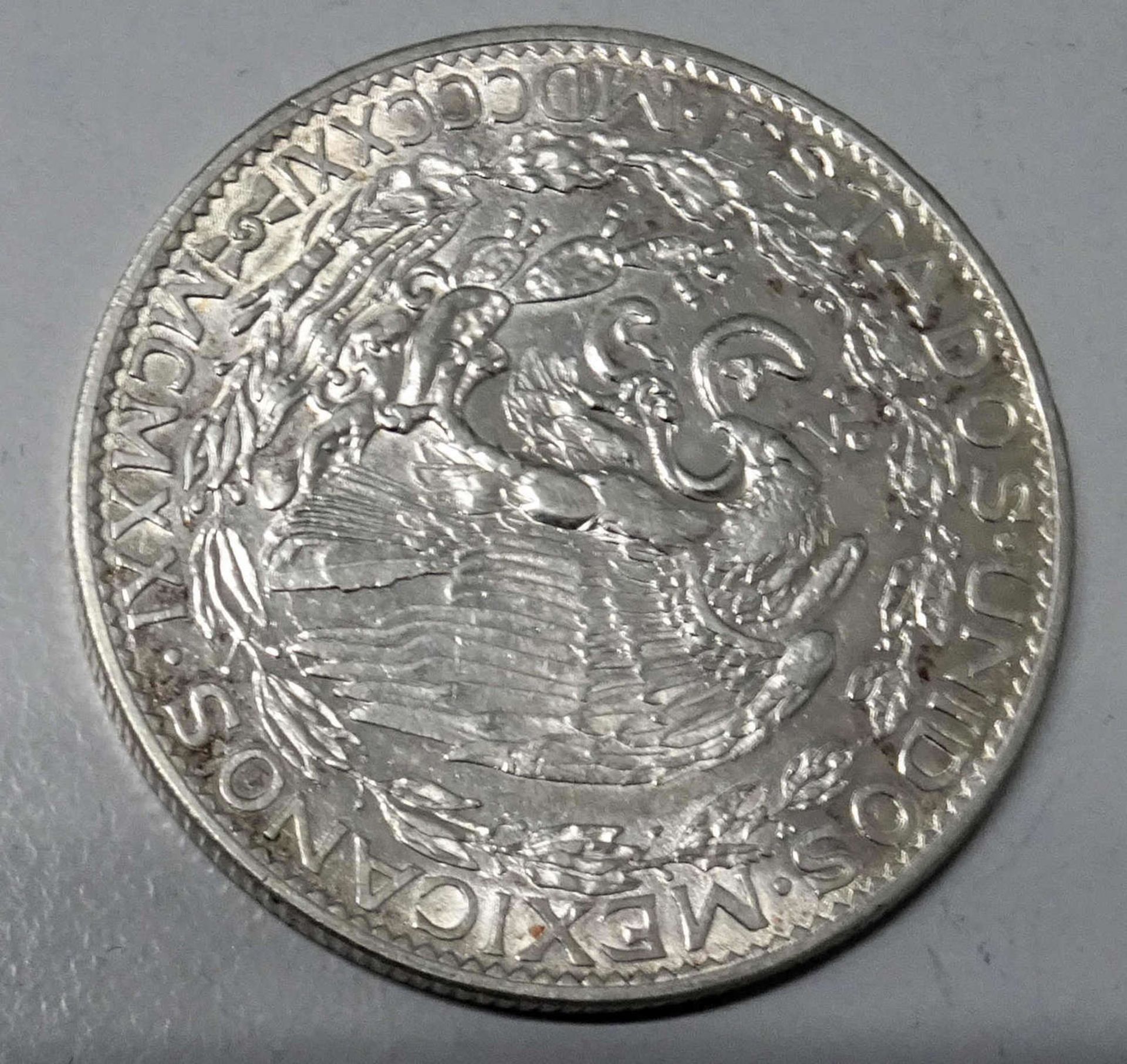 Mexico Silbermünze 1921, Dos Pesos, 24g Plata Pura. Katalog Nr. KM 20 / 462Mexico silver coin